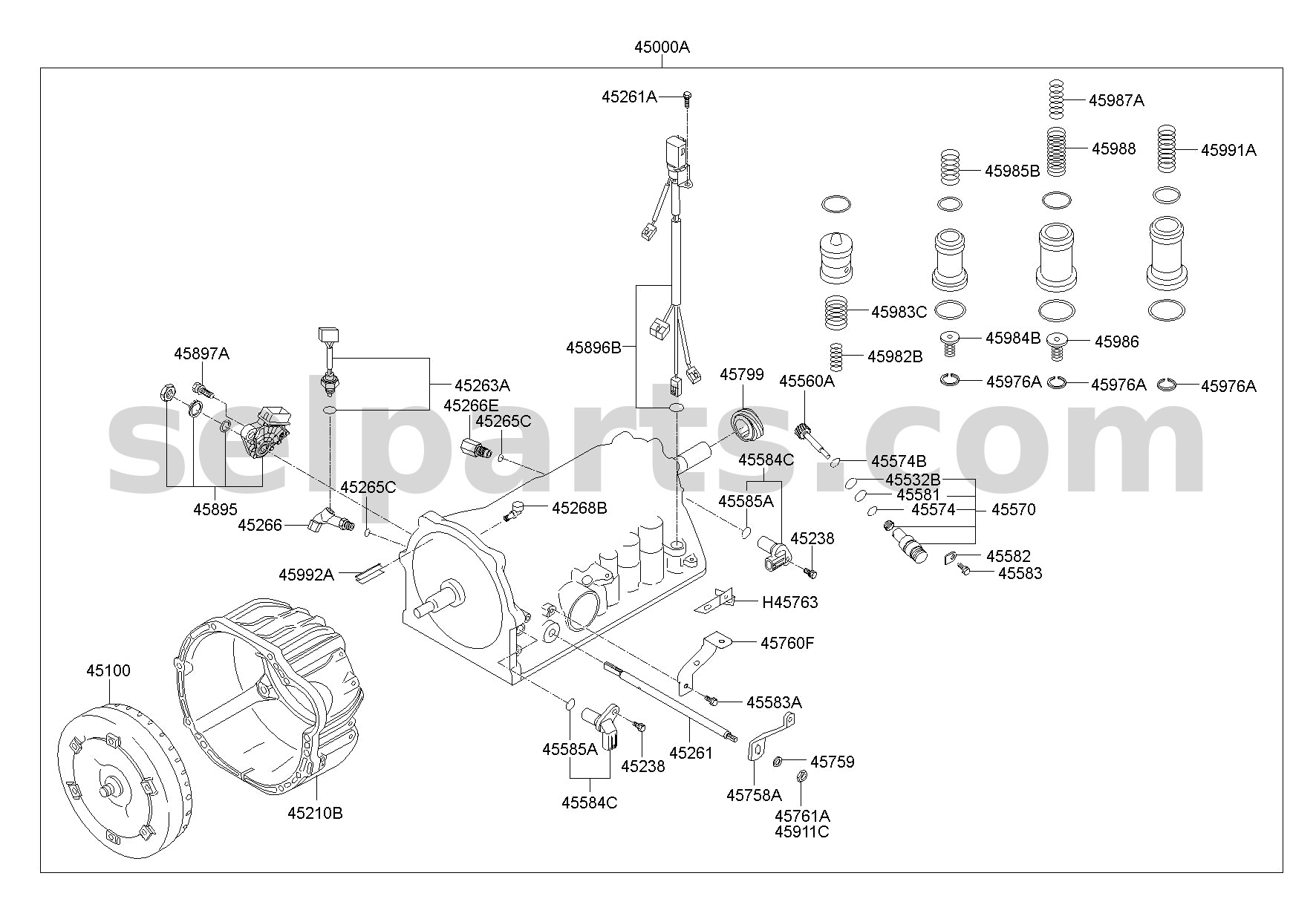 Genuine GEAR SUB ASSY-SPEEDOMETER DRV for Hyundai Grand Starex #455604A650