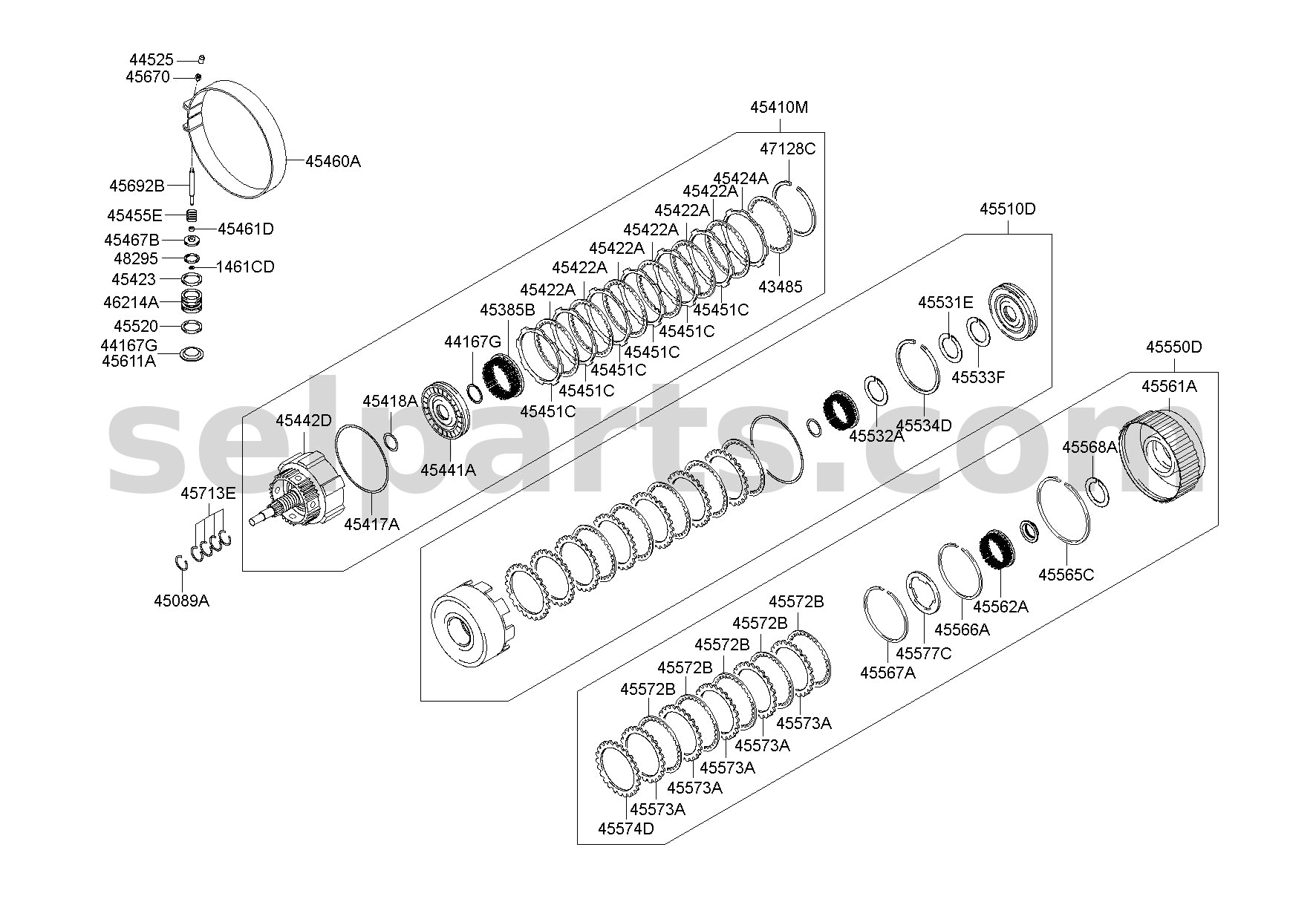 Genuine DISC SET-CLUTCH for Hyundai Grand Starex #455614C500