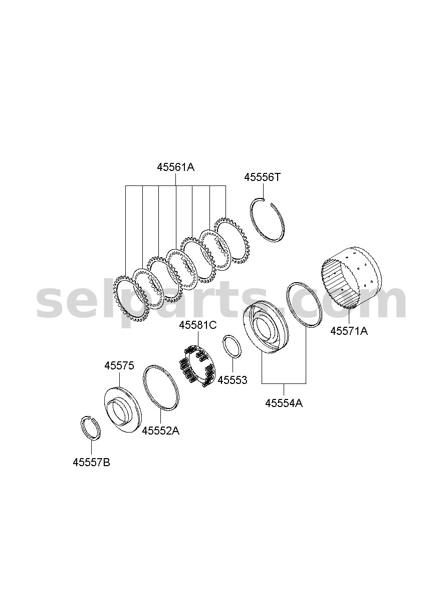 Genuine DISC SET - CLUTCH for Kia MOHAVE 16 (2016-2019) #455614E020