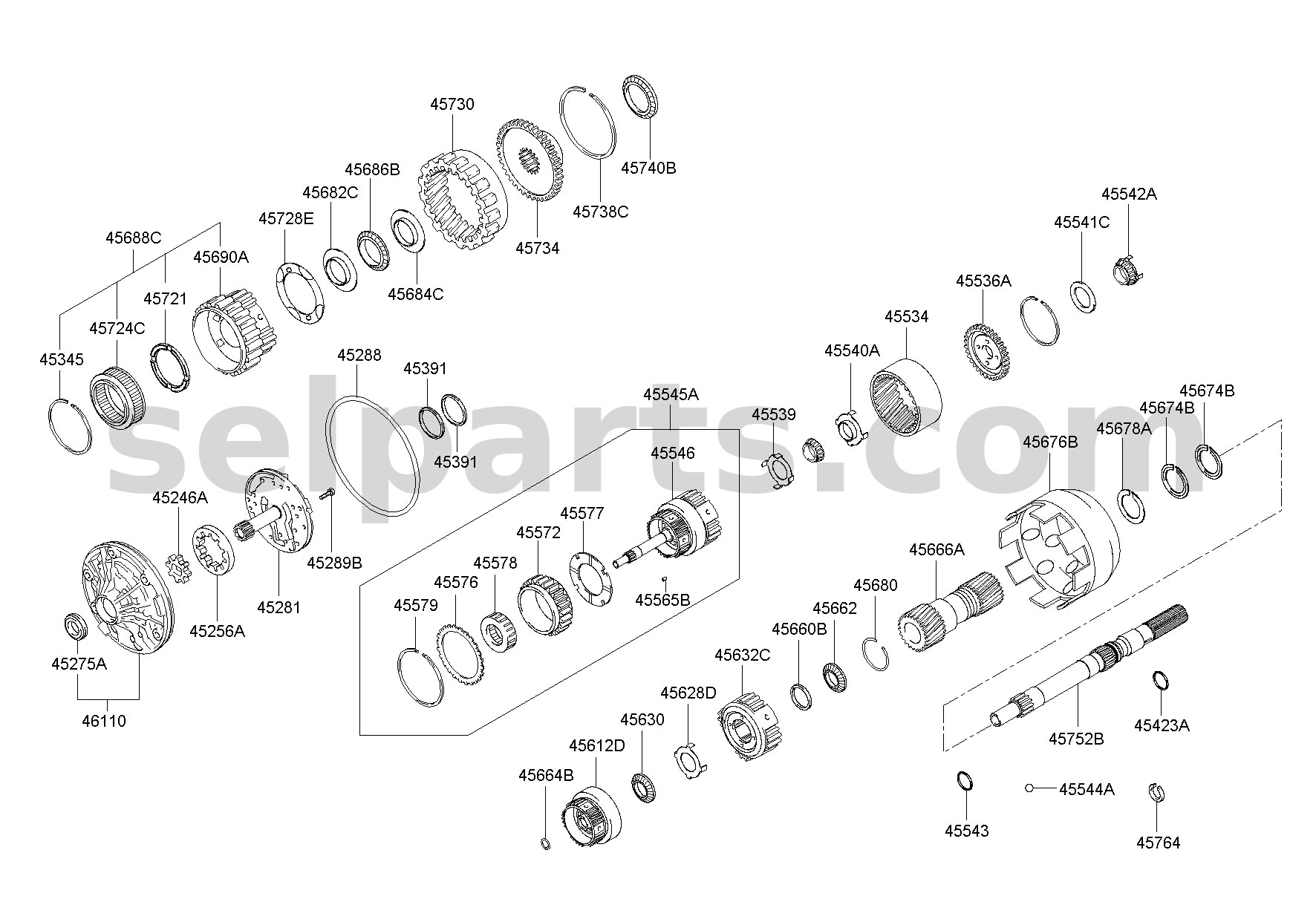 Genuine WASHER-THRUST for Hyundai Grand Starex #45577H1070