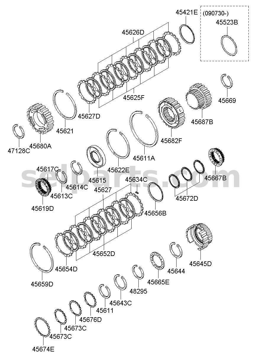 Genuine SPRING-REV RETURN for Hyundai Grand Starex #456174C000