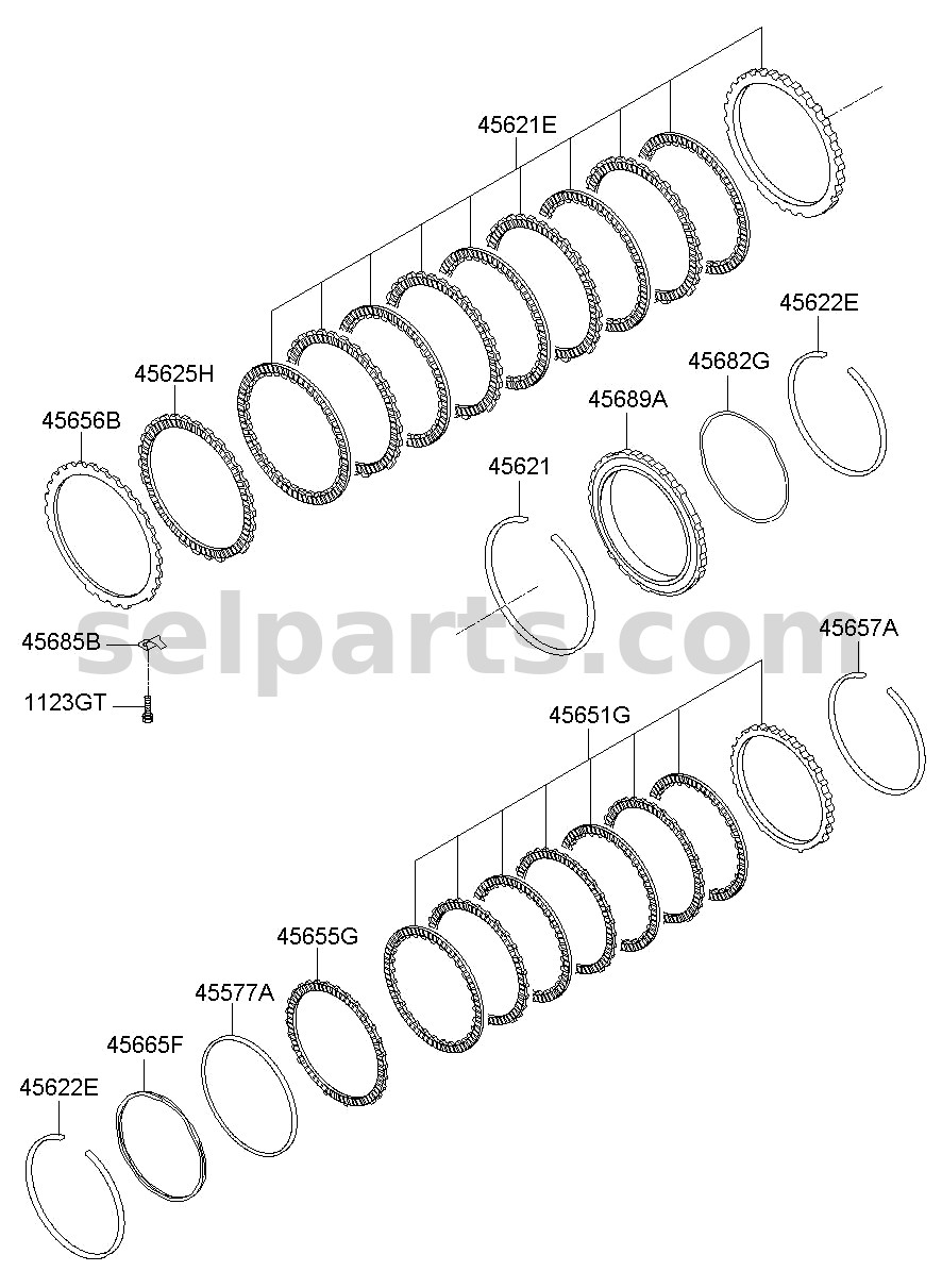 Genuine DISC PLATE ASSY - 8LR PRESSURE for Kia MOHAVE 16 (2016-2019) #456254E030