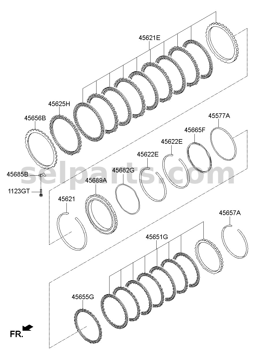 Genuine SPRING - 27 BRAKE RETURN for Kia MOHAVE 16 (2016-2019) #456654E000