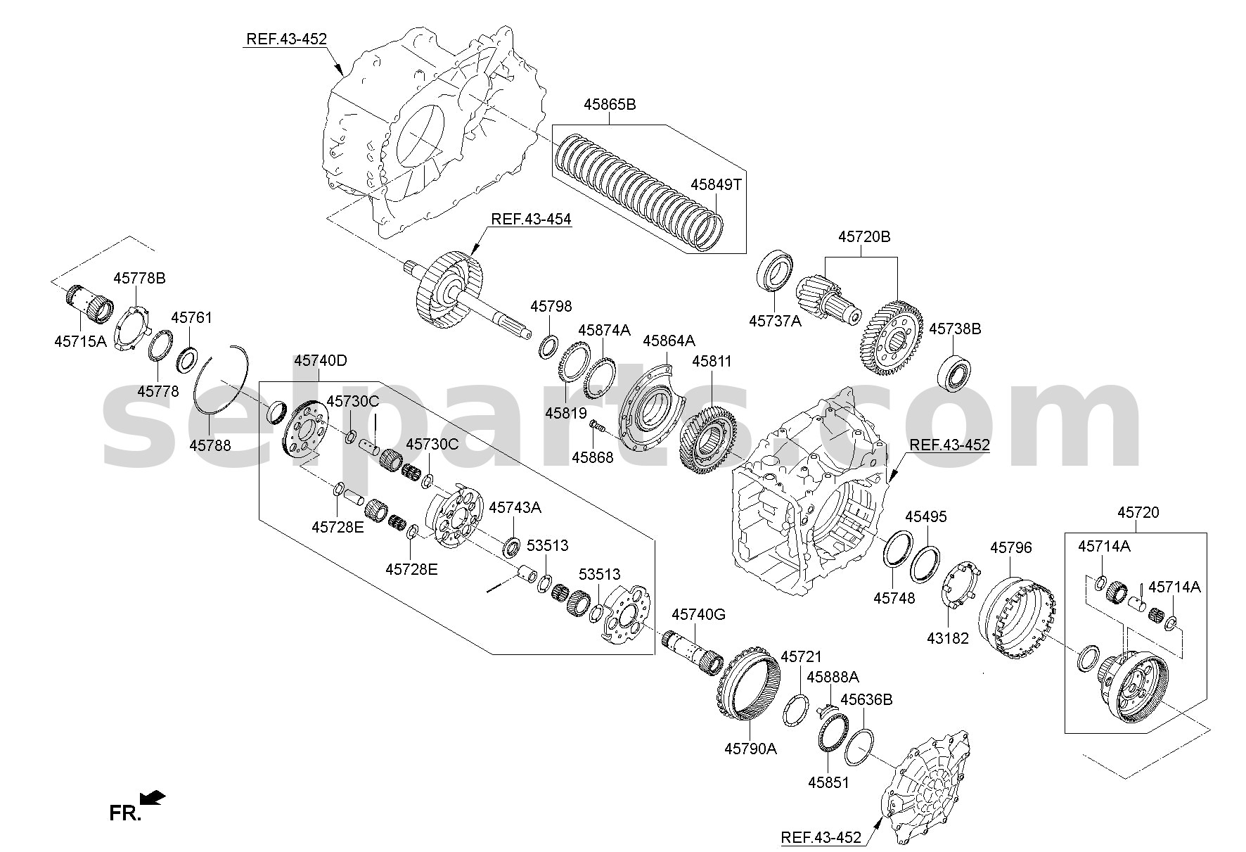 Genuine BEARING-ATM TRANSFER GEAR for Hyundai Sonata #457383B800
