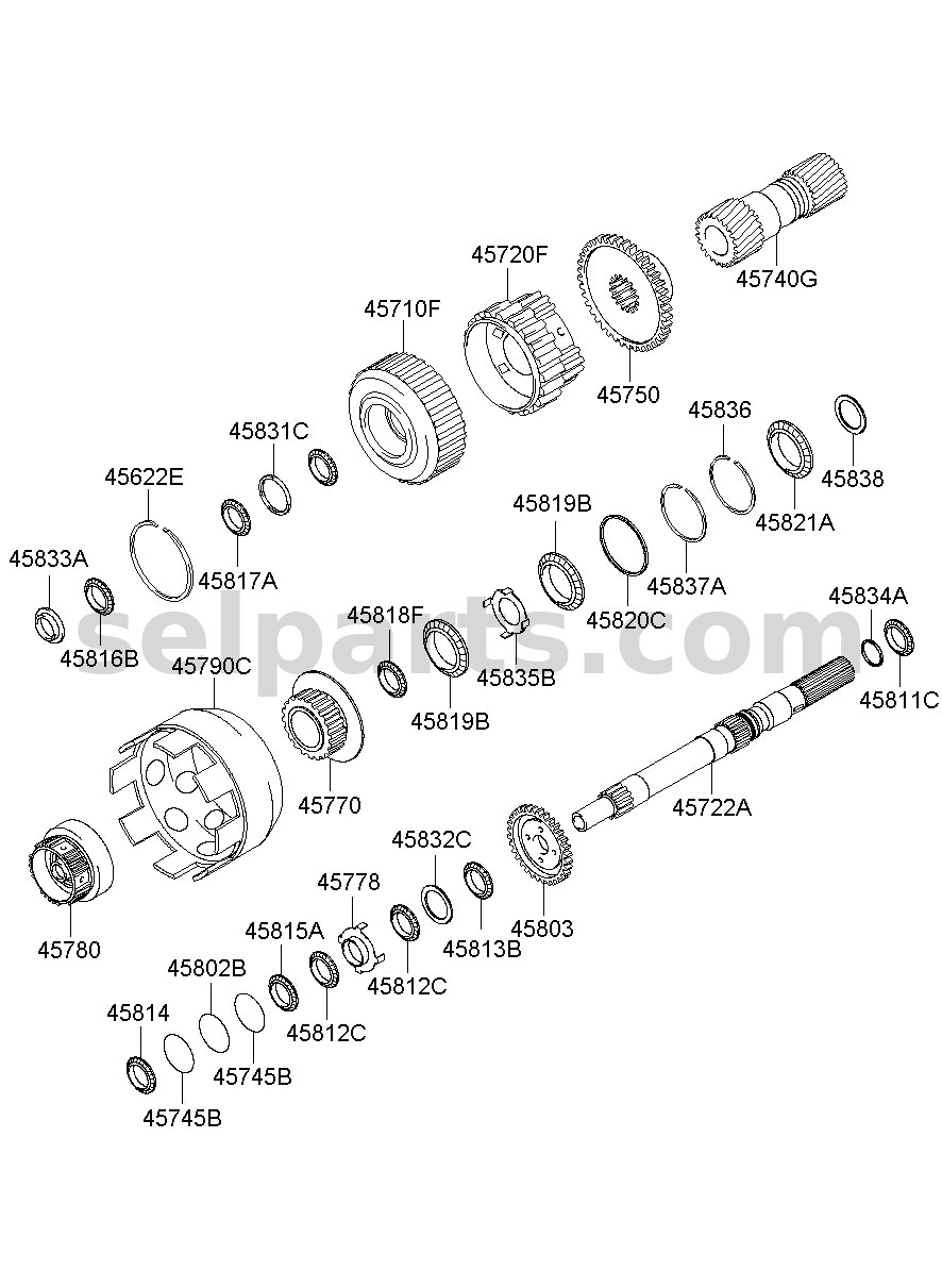 Genuine GEAR-PARKING for Hyundai Grand Starex #458034C001