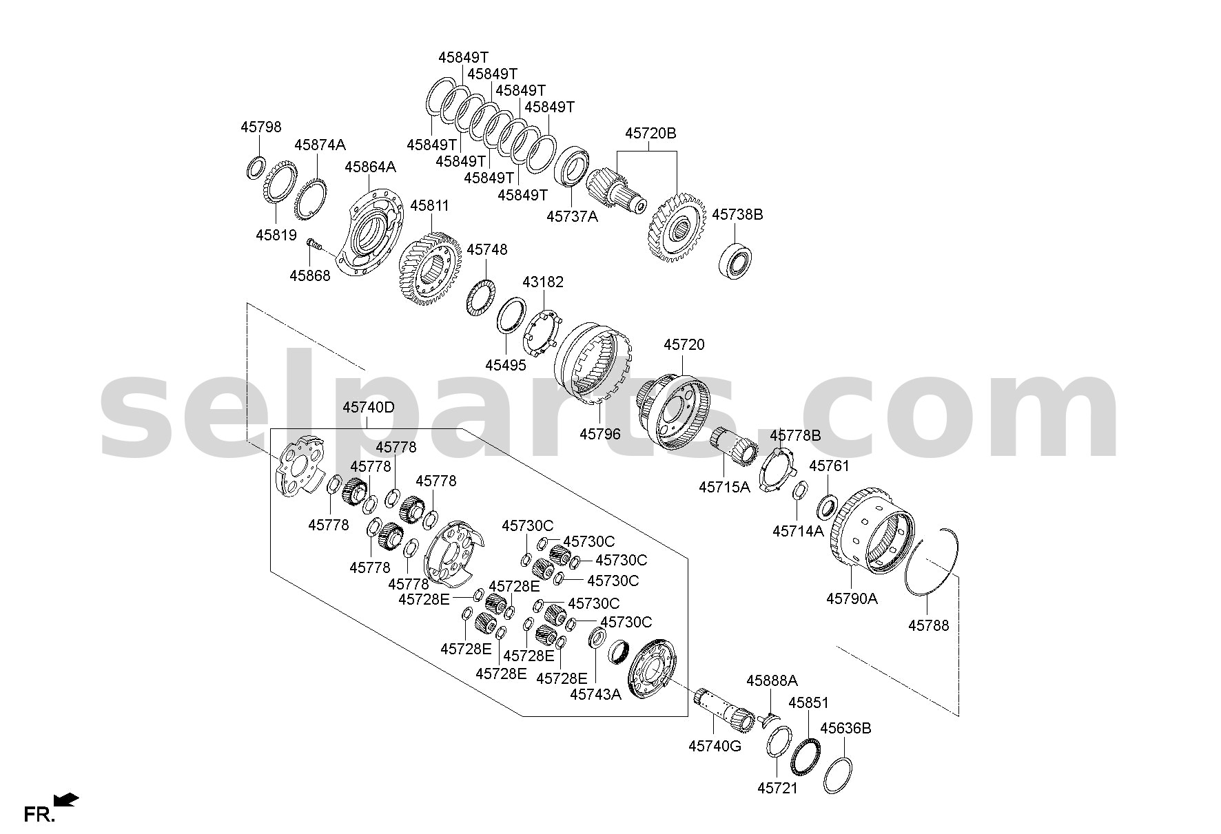 Genuine GEAR-TRANSFER DRIVE for Kia Sportage #4581126000