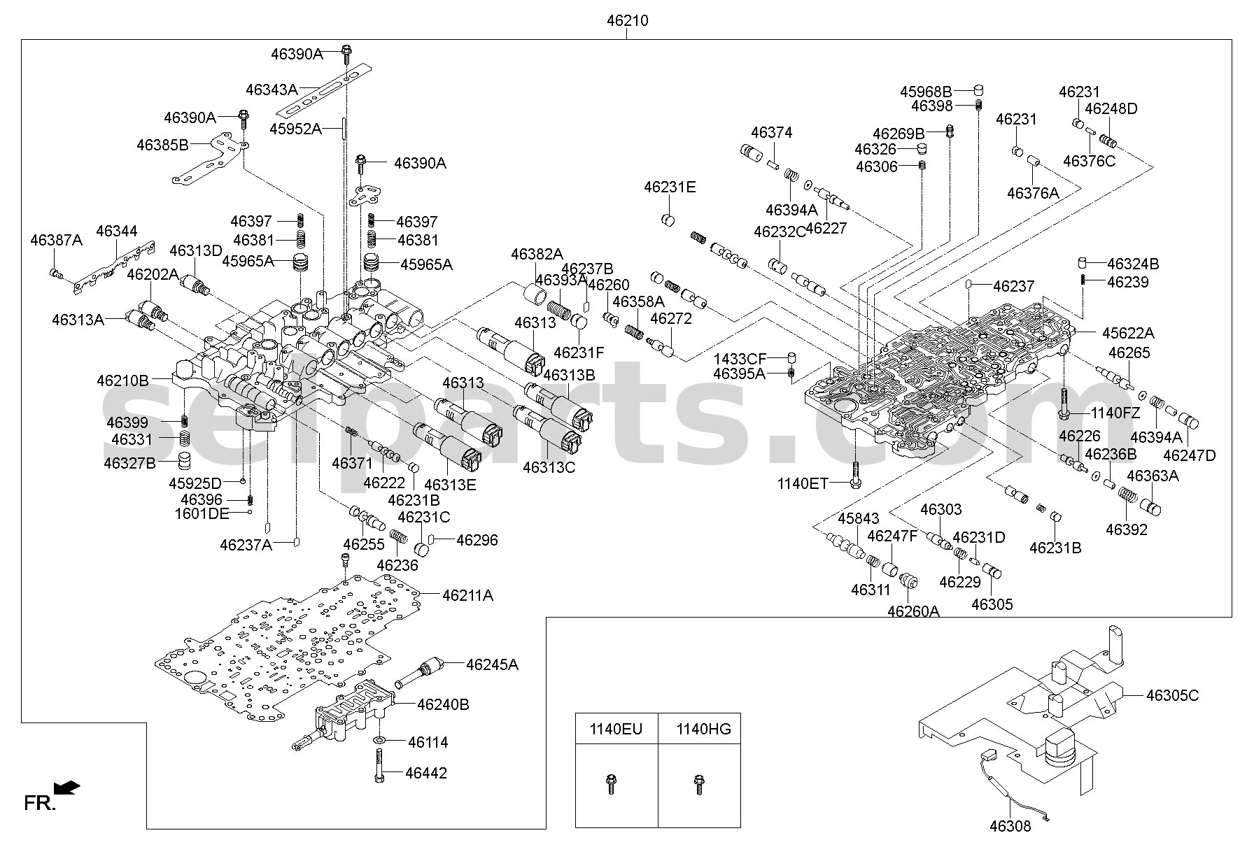 Genuine BODY-CONTROL VALVE,UPPER for Hyundai Grand Starex #462104C000