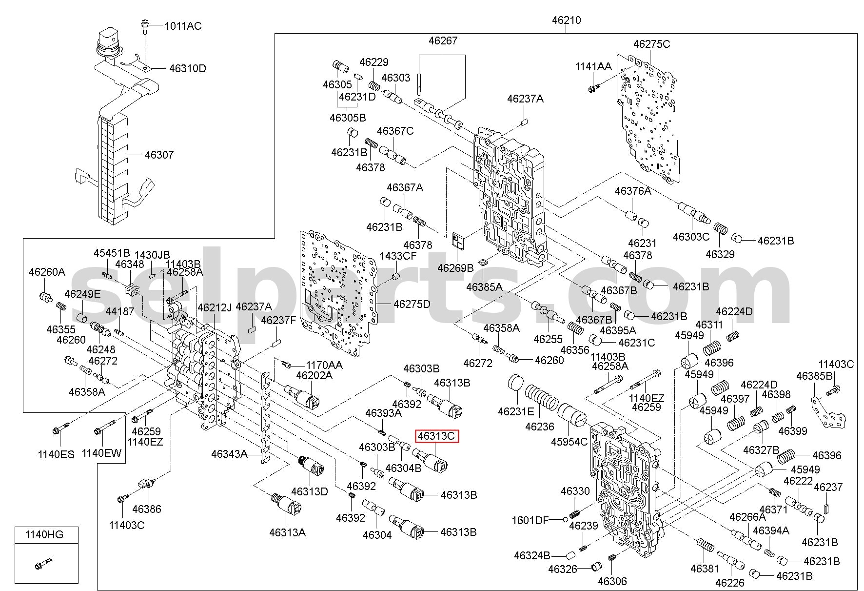 Genuine VALVE-SOLENOID for Kia Sportage #463133B170
