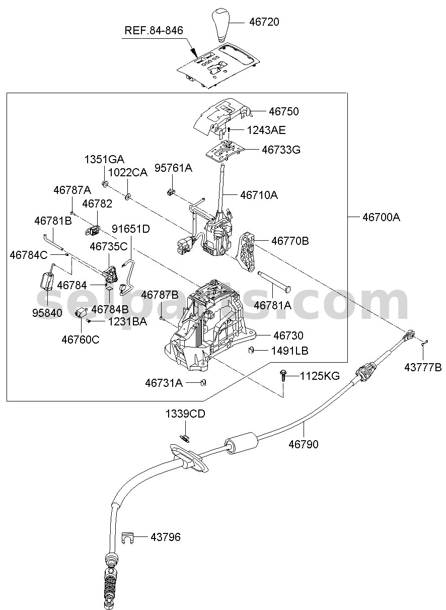 Genuine SWITCH ASSY - P POSITION for Kia MOHAVE 16 (2016-2019) #467603L000