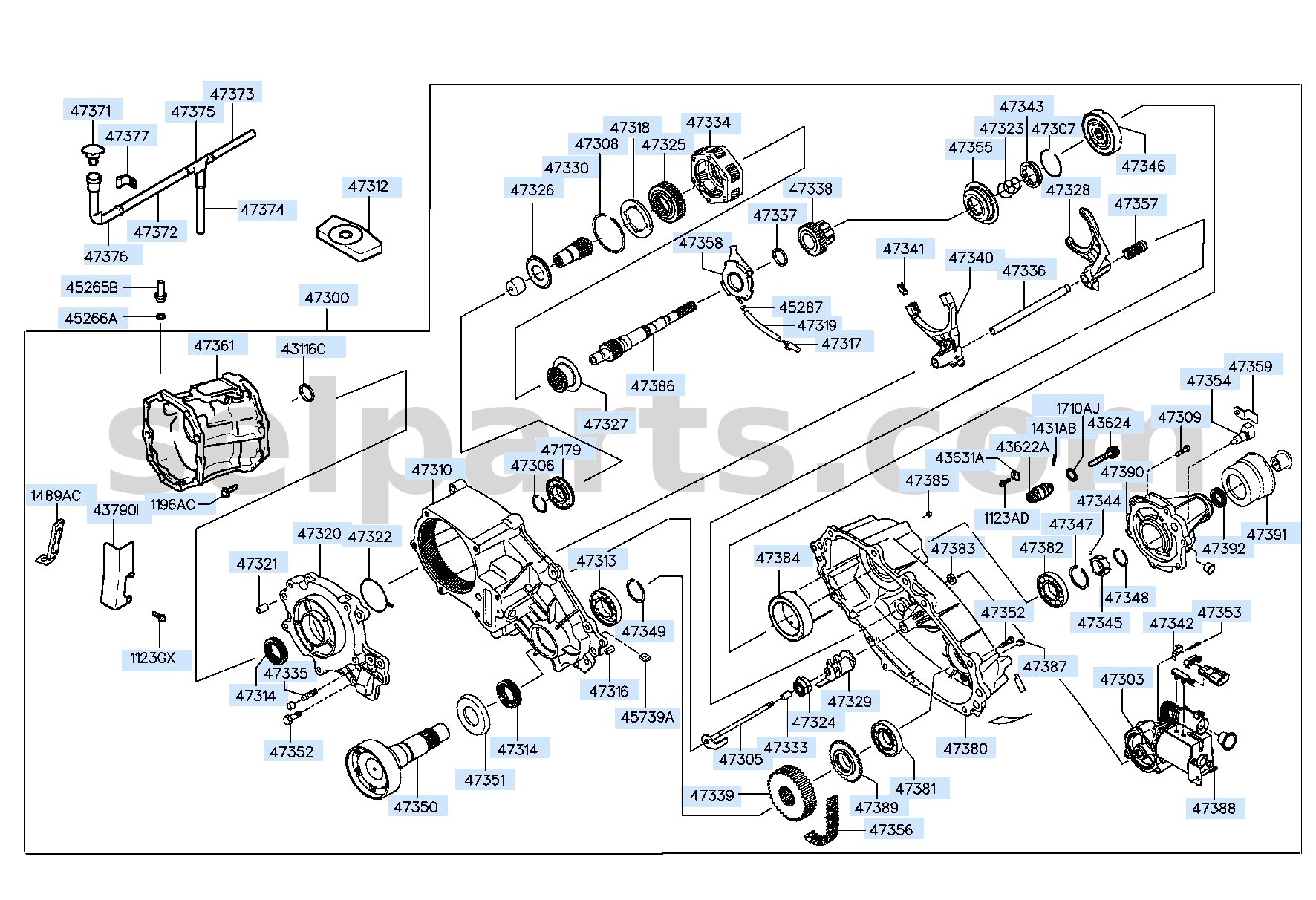 Genuine SHAFT - ACCESSORY for Kia MOHAVE 16 (2016-2019) #473054B000