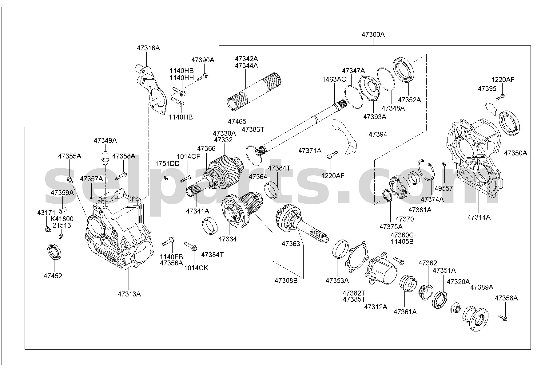 Genuine CASE-PINION for Kia Sportage #473123B200
