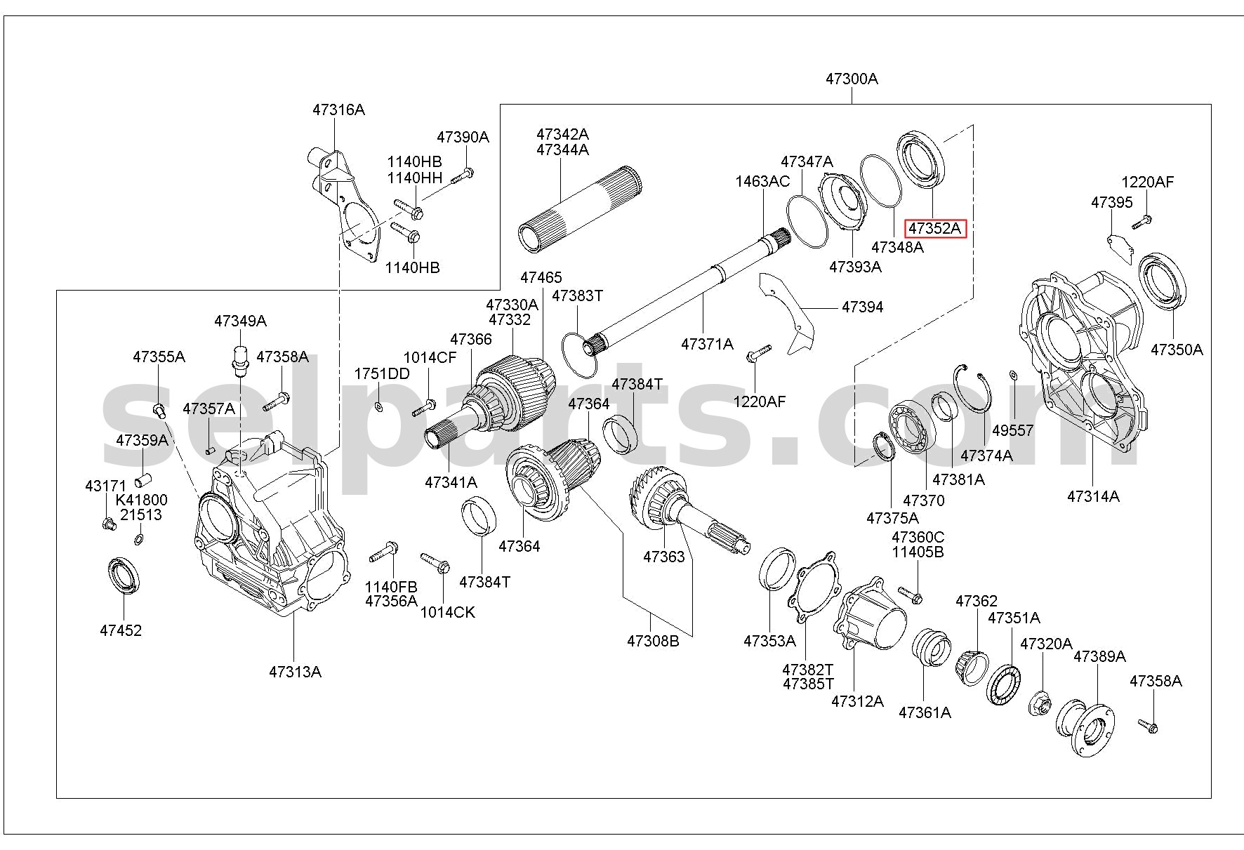 Genuine SEAL-OIL for Kia Sportage #473523B800
