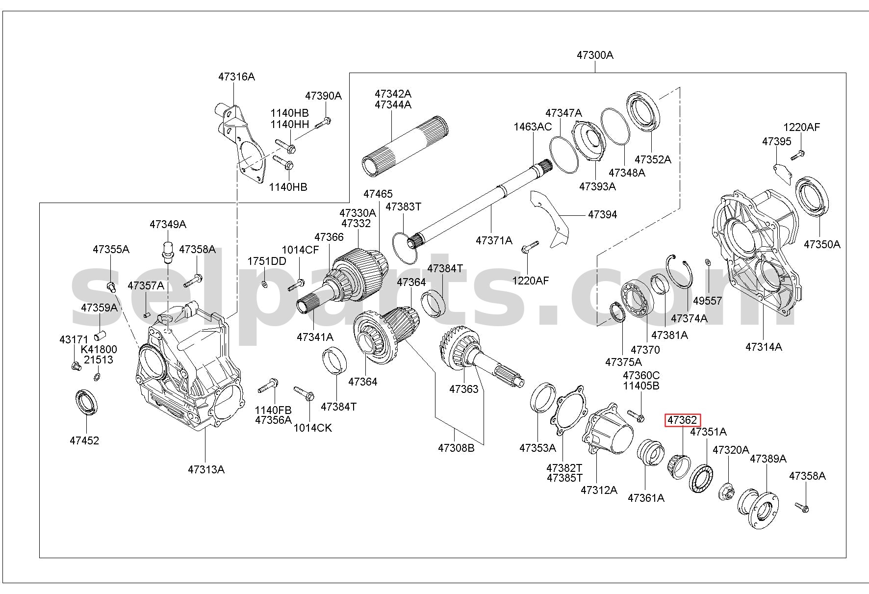 Genuine BEARING for Kia Sportage #4736239010