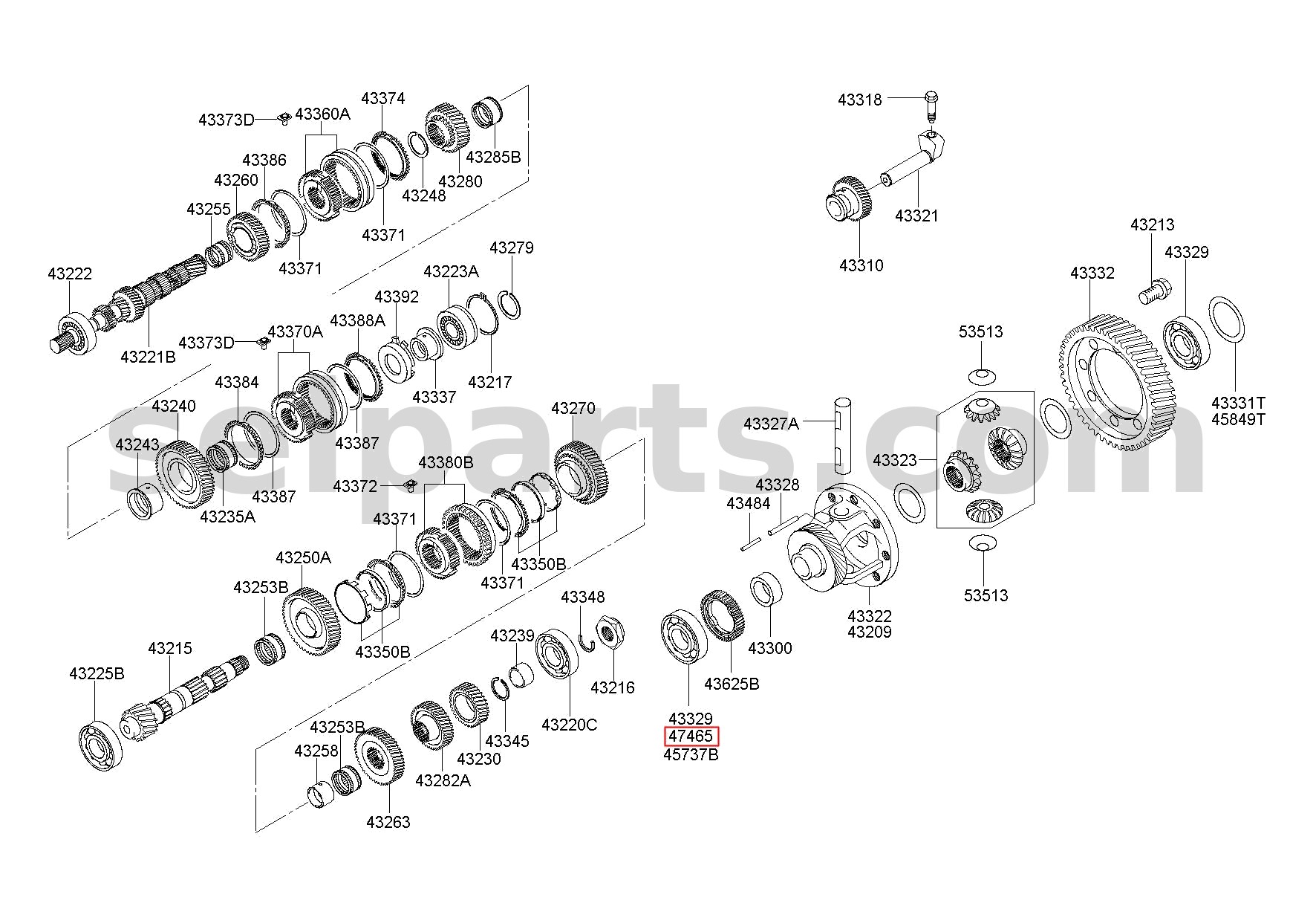 Genuine BEARING-TAPER ROLLER for Kia Sportage #4746539000