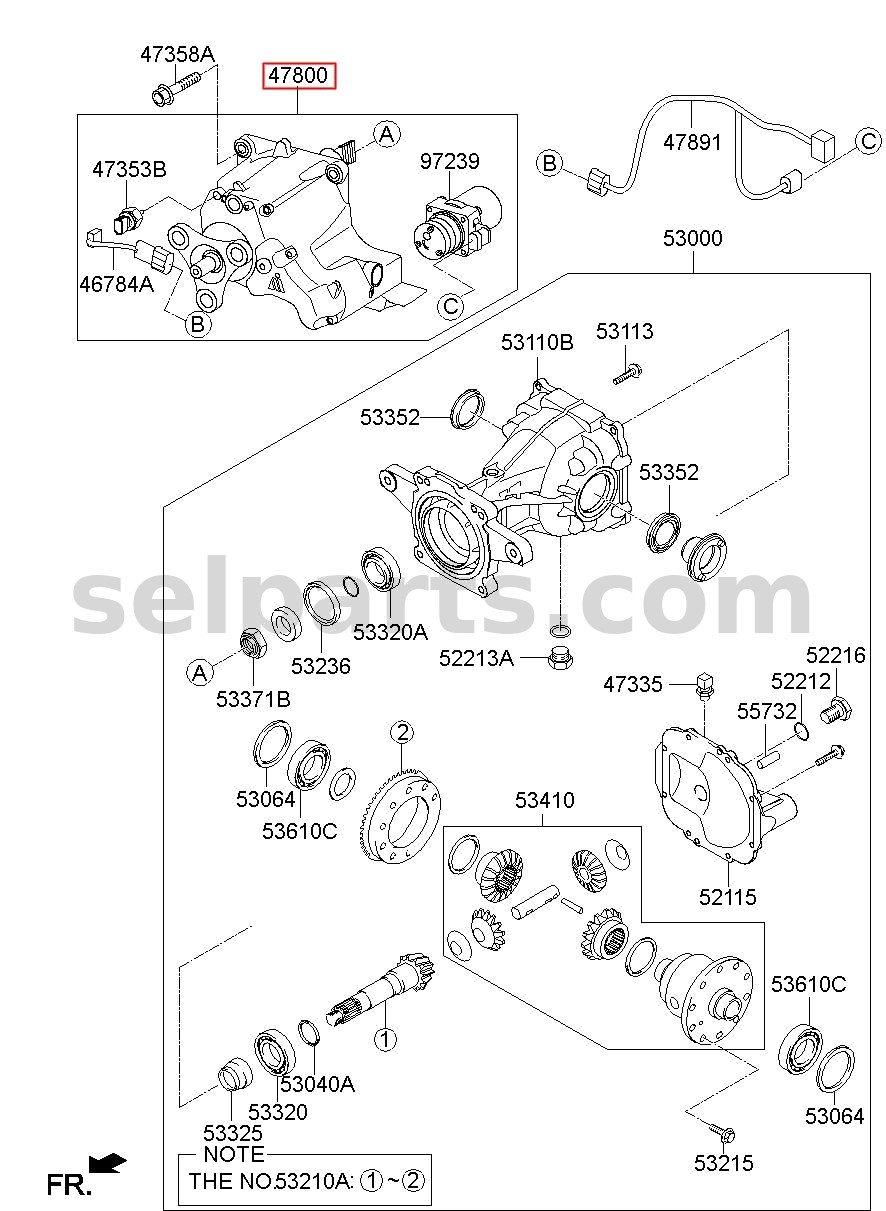 Genuine COUPLING ASSY-4WD for Kia Sportage #478003B520