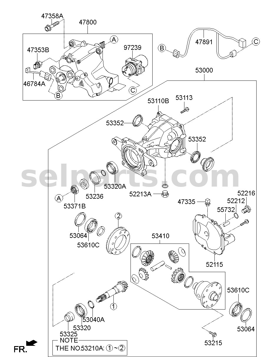Genuine HARNESS-4WD COUPLING for Kia Sportage #478913B400