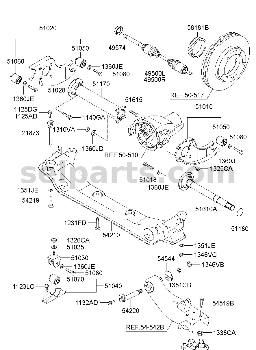 Genuine SHAFT ASSY-DRIVE,LH for Hyundai Sonata #49500C1600