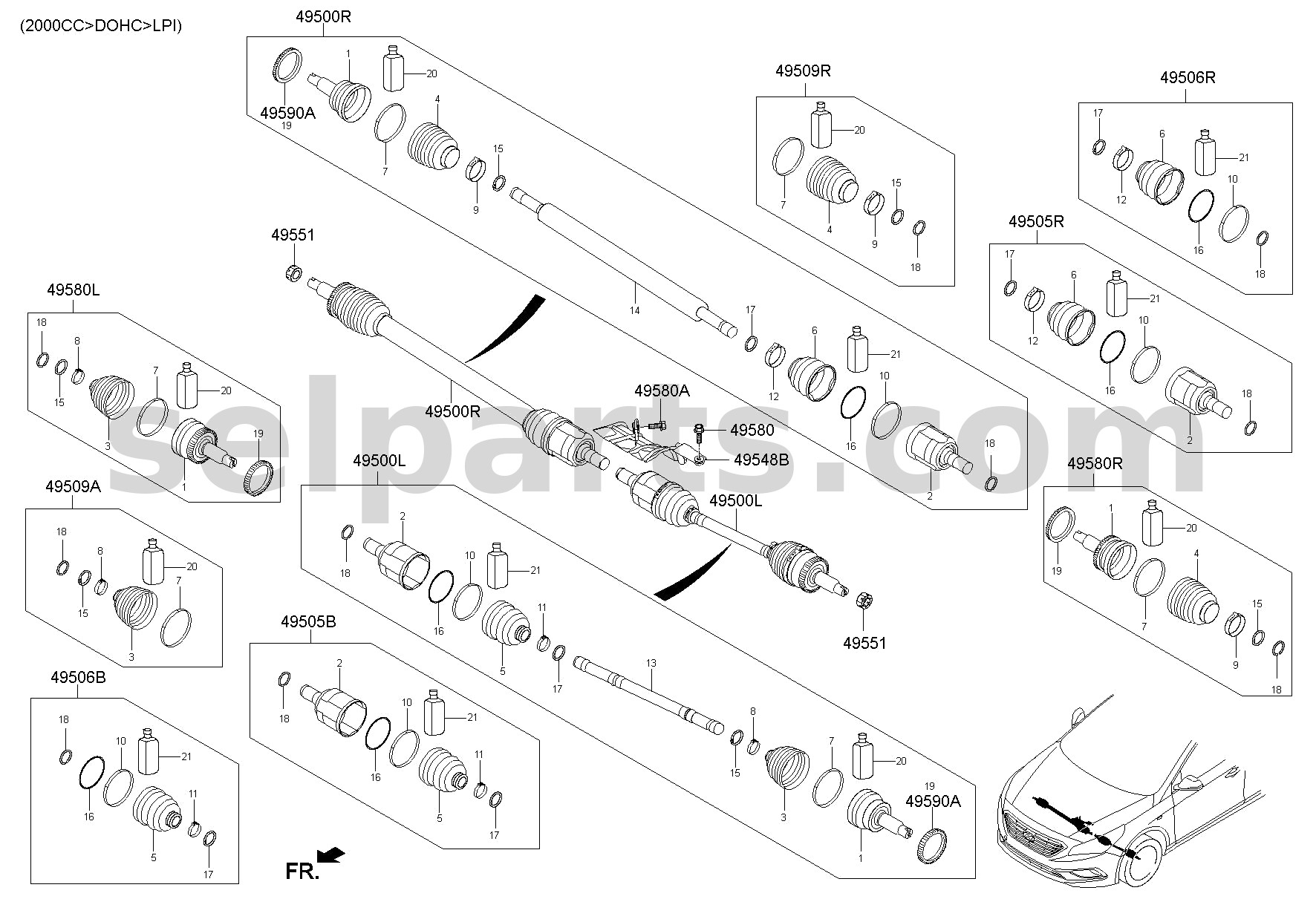 Genuine SHOCK ABSORBER ASSY-REAR for Kia K5 #55311D4940