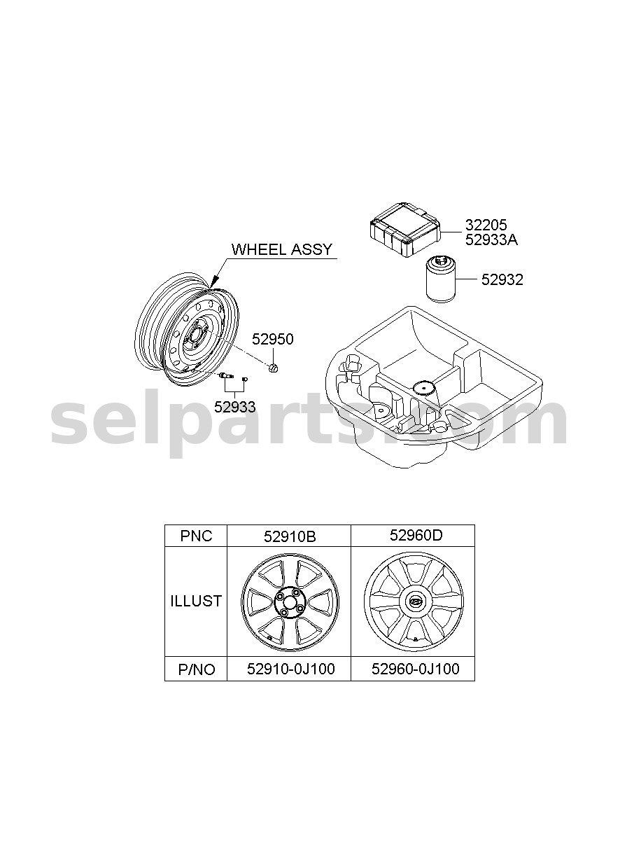 Genuine MOBILITY KIT-TIRE for Hyundai Sonata #529332Y000