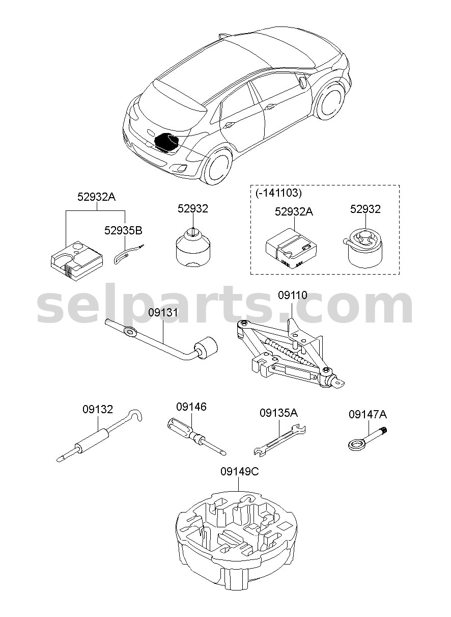 Genuine BEARING BRACKET & SHAFT ASSY for Kia K5 #49560D4450