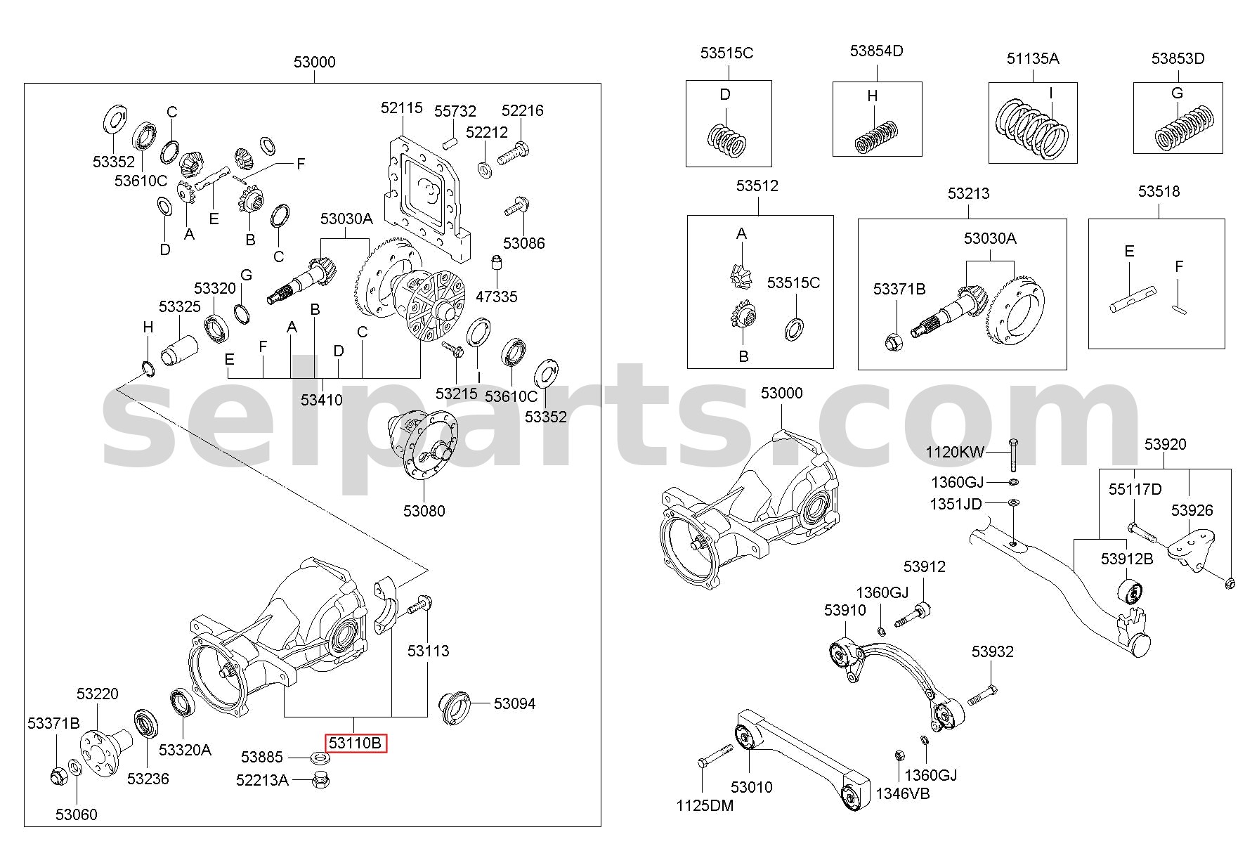 Genuine CARRIER ASSY for Kia Sportage #530103B511