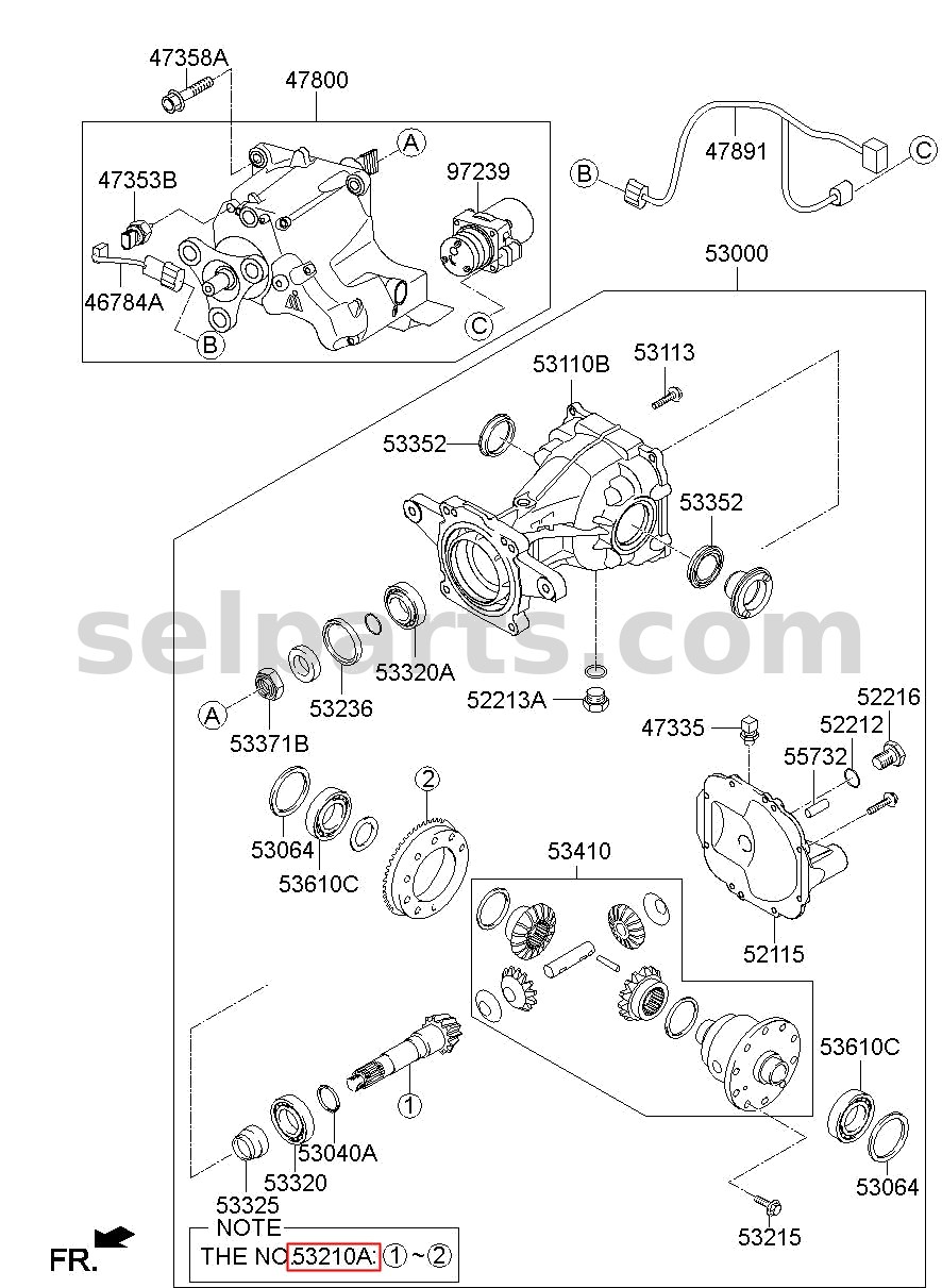 Genuine GEAR SET-DRIVE for Kia Sportage #530303B500