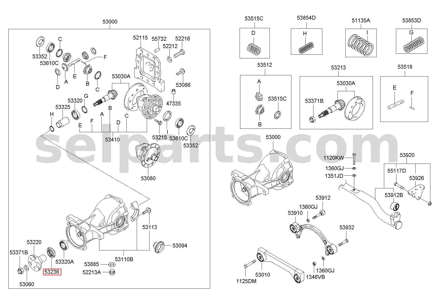 Genuine SEAL-OIL for Kia Sportage #5305039100