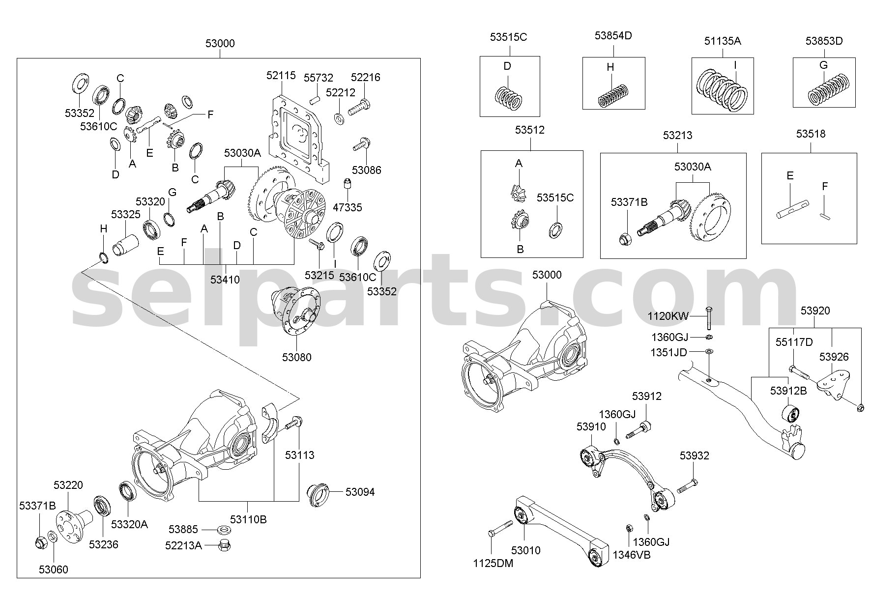 Genuine BEARING-DIFFERENTIAL SIDE for Kia Sportage #530663B300