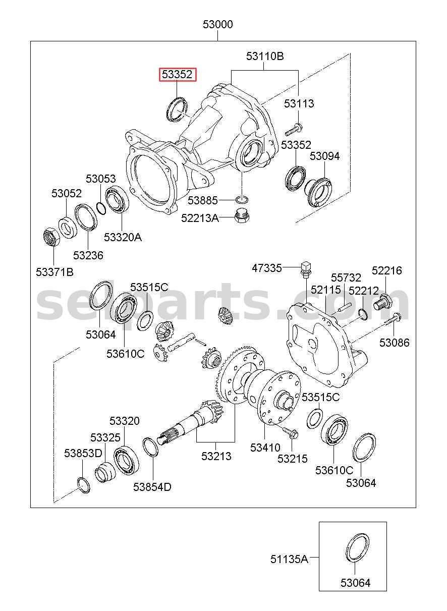 Genuine SEAL-OIL for Kia Sportage #5306839200