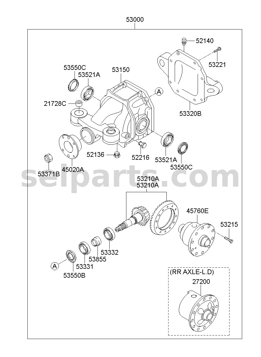 Genuine BEARING - PINION FRONT for Kia MOHAVE 16 (2016-2019) #533312J100