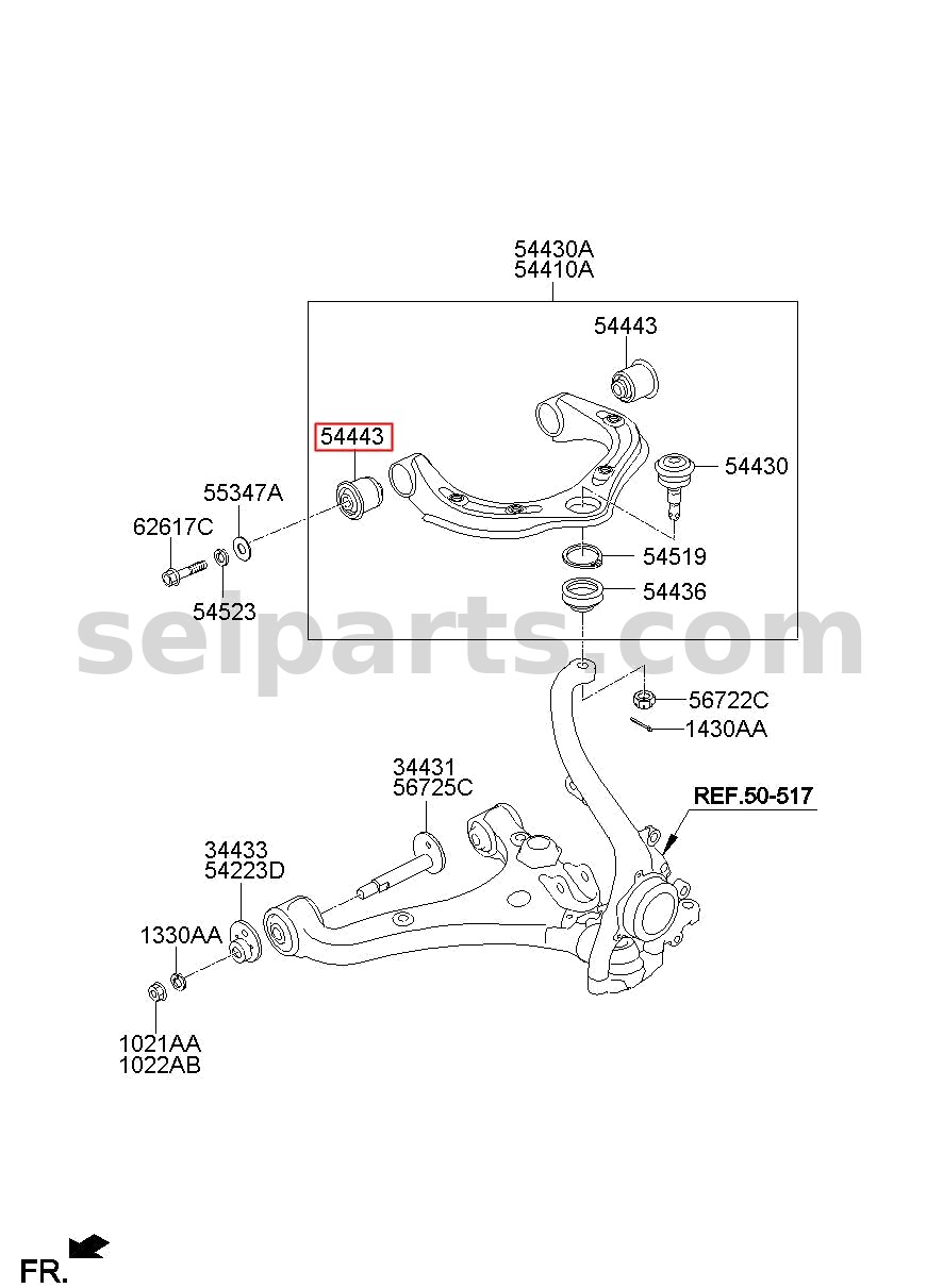 Genuine BUSH - UPPER ARM for Kia MOHAVE 16 (2016-2019) #544802J100