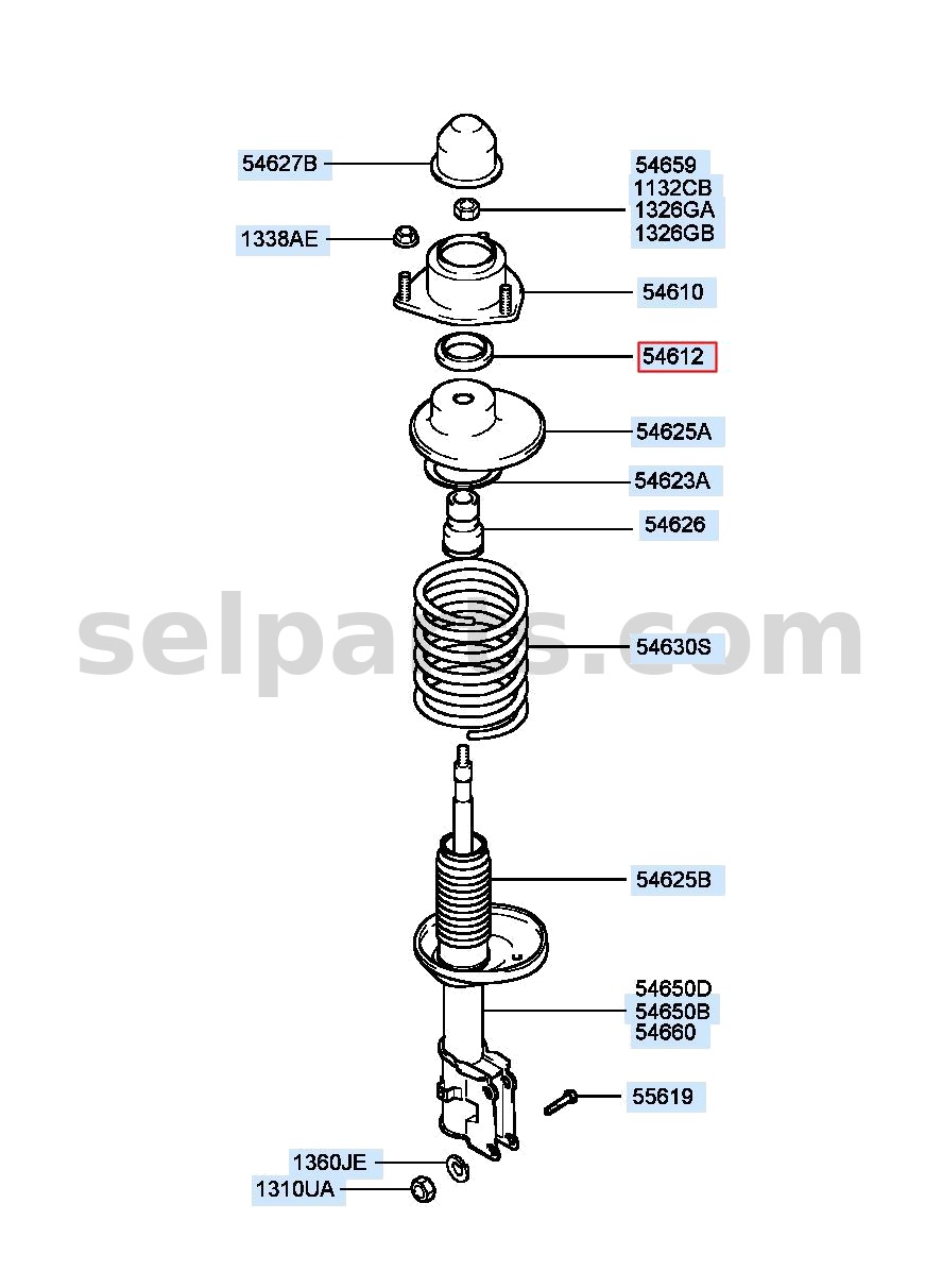 Genuine BEARING-STRUT for Hyundai Grand Starex #546124D000