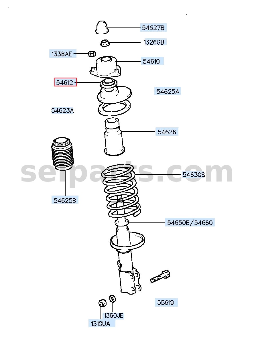 Genuine BEARING-STRUT for Hyundai Palisade #54612C5000