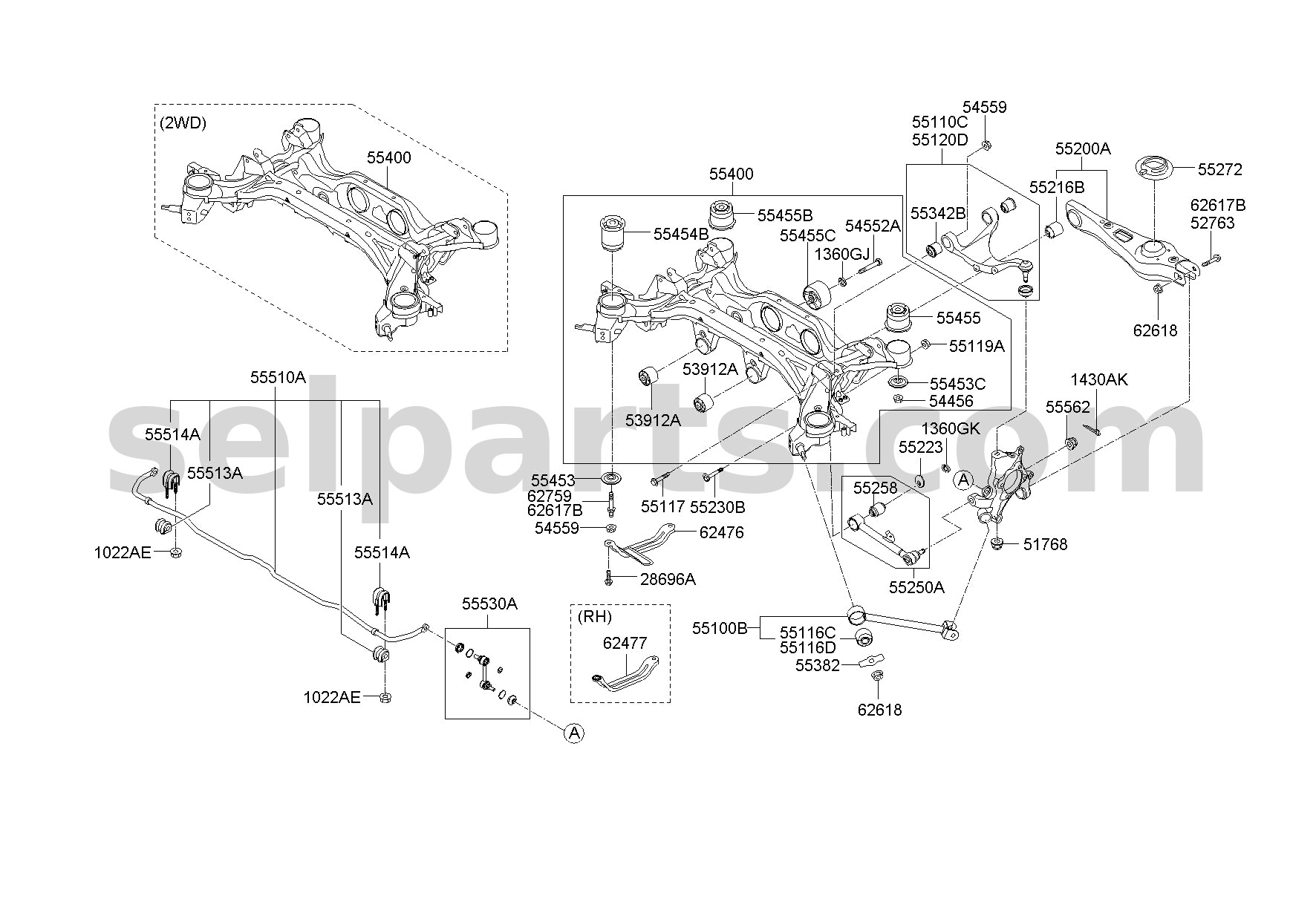 Genuine COMPLETE-CONSOLE FLOOR SWITCH for Kia K5 #93300D4HU0WK