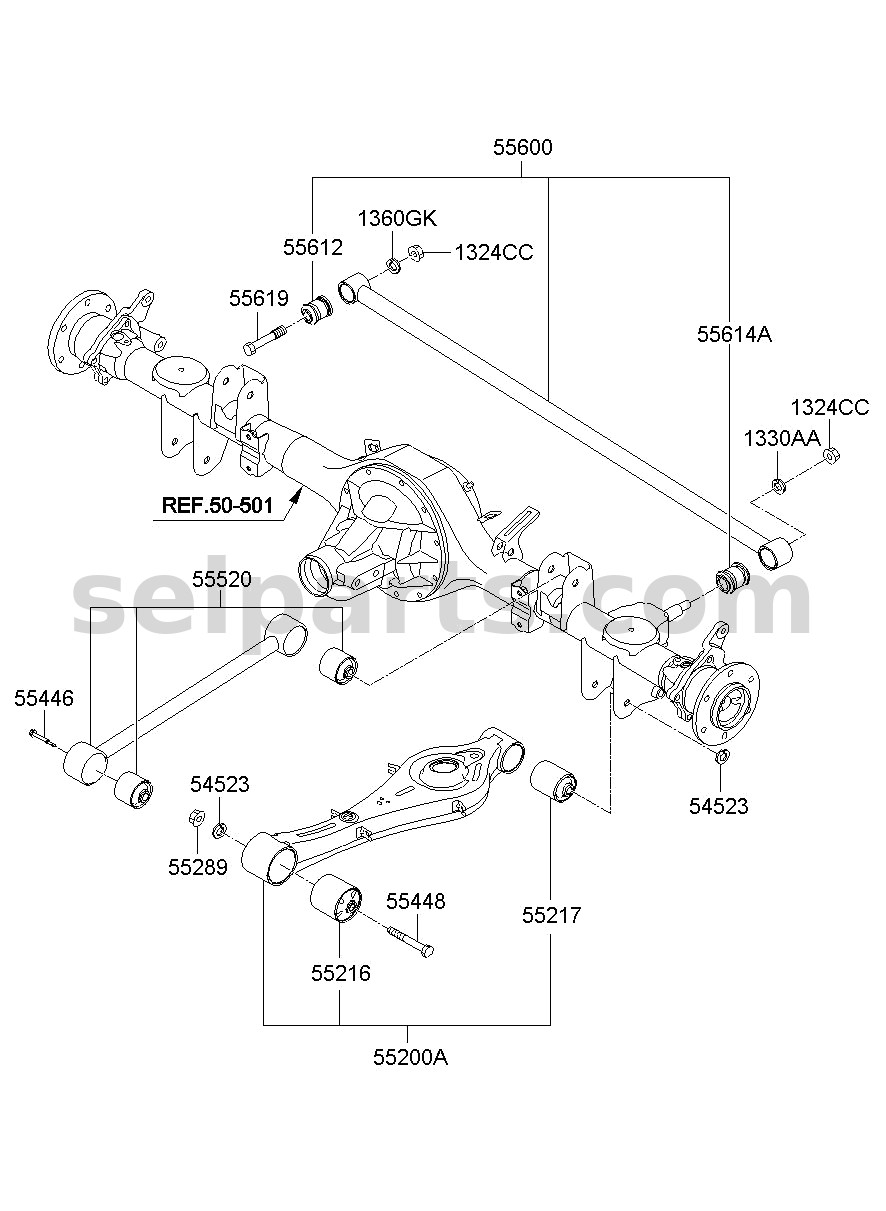 Genuine ROD COMPLETE - LATERAL for Hyundai Grand Starex #556004H000