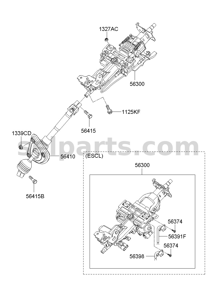 Genuine TELESCOPIC - LIMIT SWITCH for Kia MOHAVE 16 (2016-2019) #563982J000