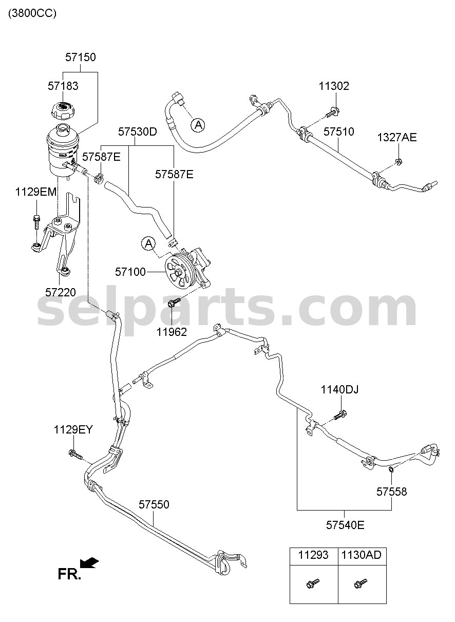 Genuine RESERVOIR ASSY - POWER STEERING for Kia MOHAVE 16 (2016-2019) #571502J001