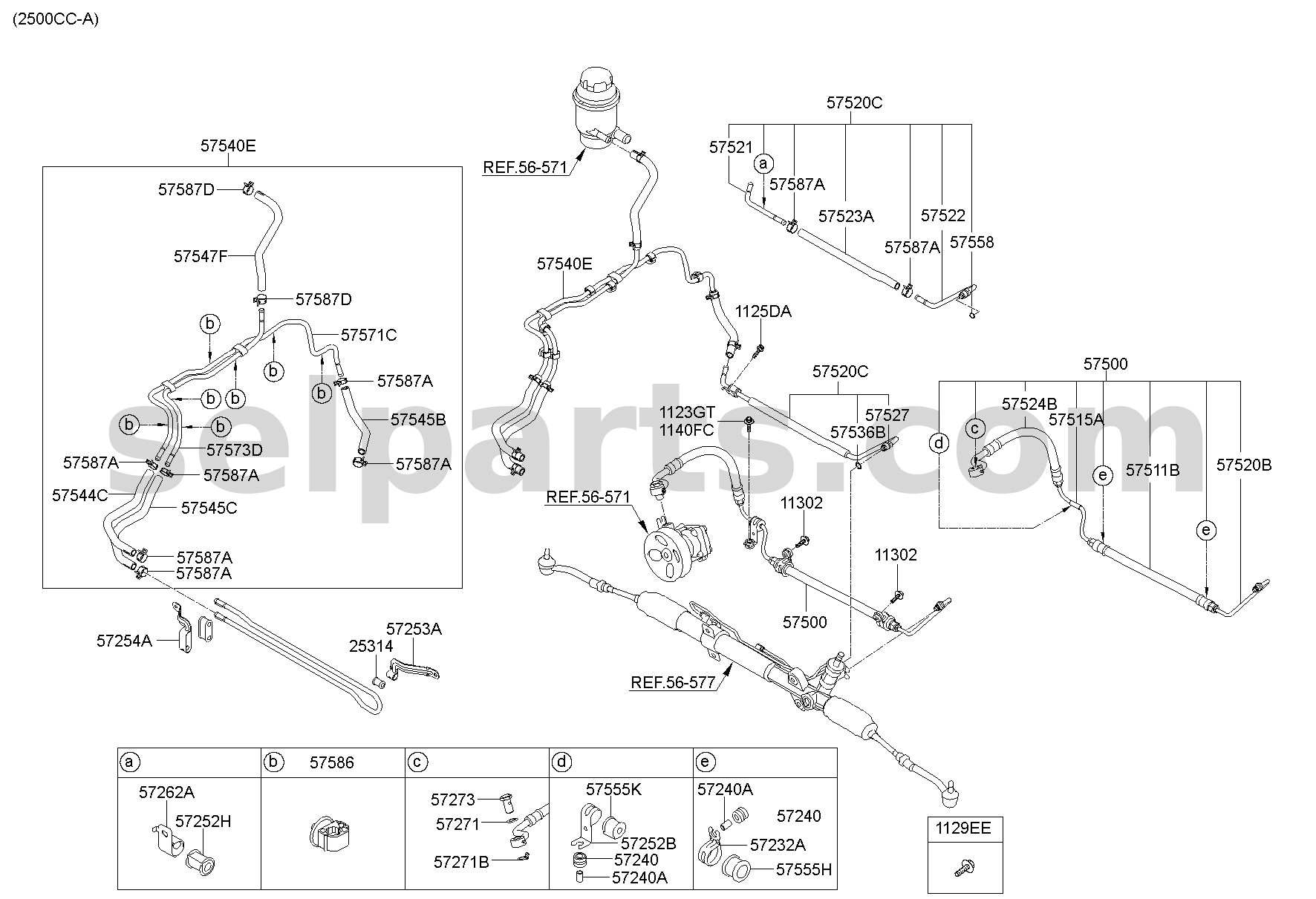 Genuine TUBE ASSY-PRESS(G) for Hyundai Grand Starex #575114H011