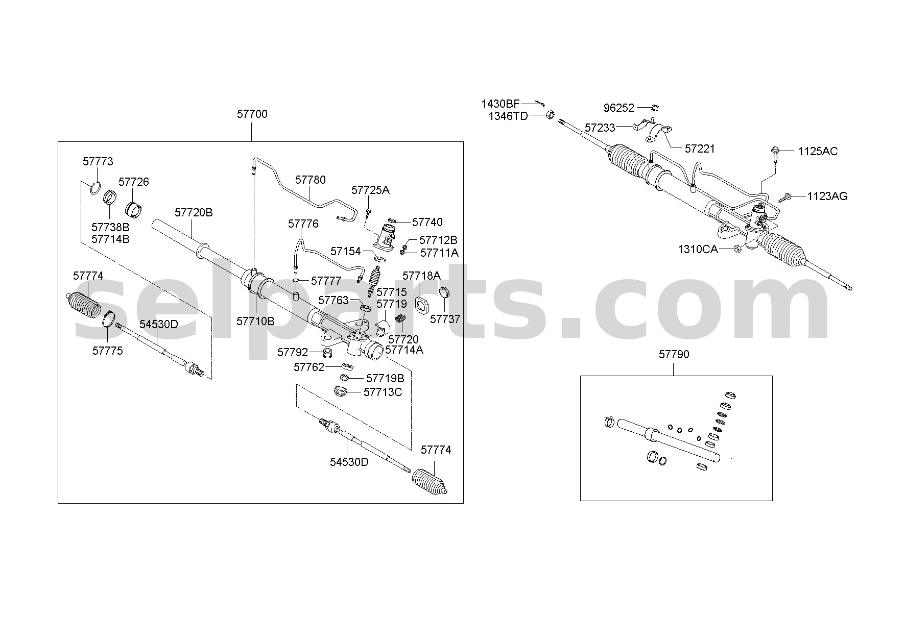 Genuine YOKE ASSY - RACK SUPPORT for Kia MOHAVE 16 (2016-2019) #577192J000