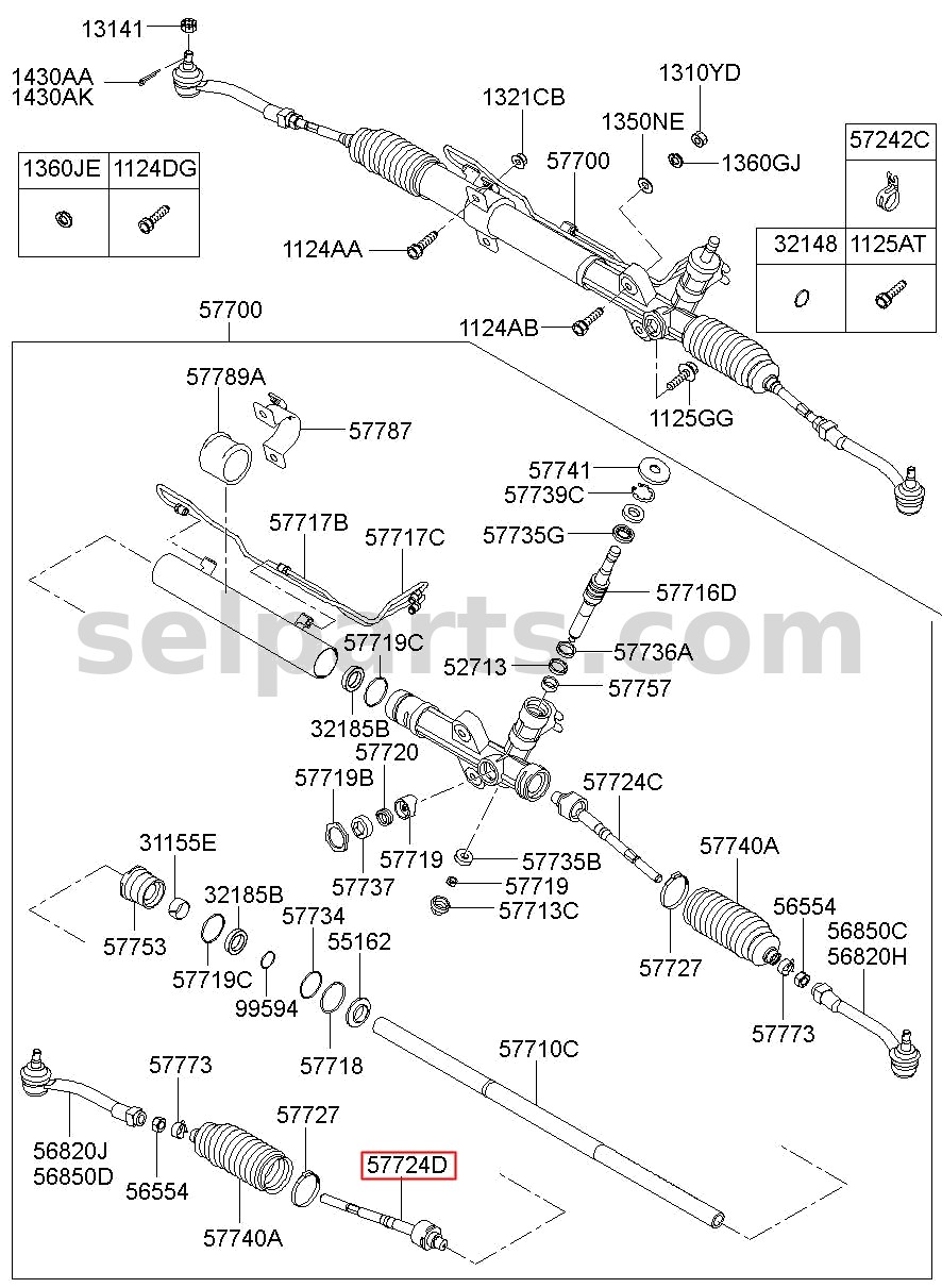Genuine JOINT ASSY-INNER BALL for Hyundai Grand Starex #577244H000