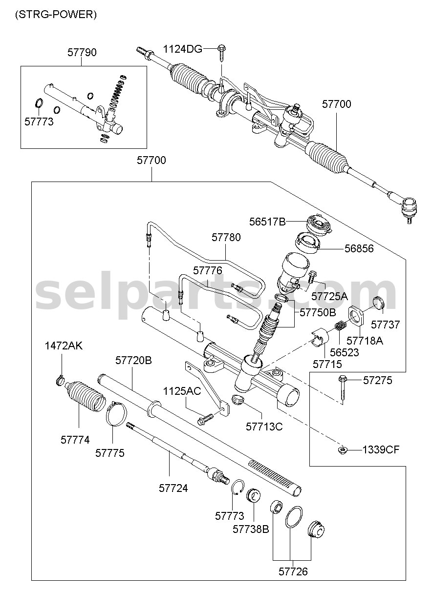 Genuine JOINT ASSY-INNER BALL for Kia Sportage #57724D3000