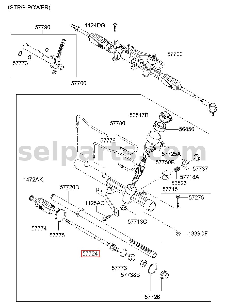 Genuine JOINT ASSY-INNER BALL for Kia Sportage #57724D3100