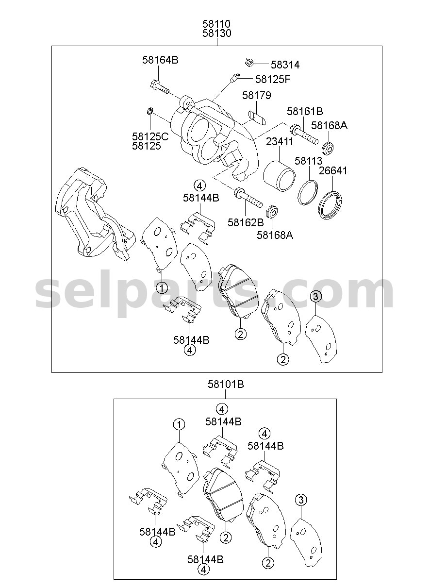 Genuine PISTON for Kia MOHAVE 16 (2016-2019) #581123E200