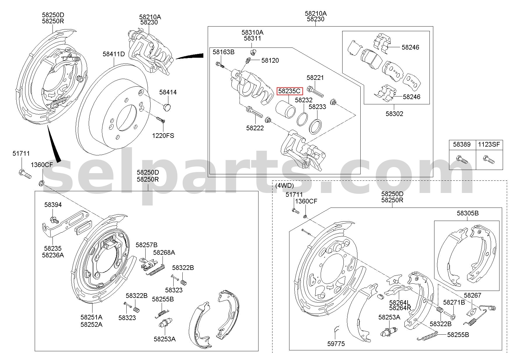Genuine WIRE HARNESS-POWER for Kia K5 #88531D4BJ0