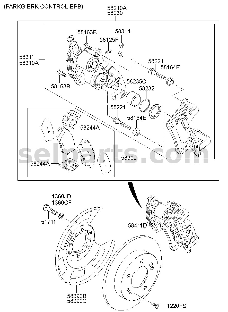 Genuine COMPLETE-CONSOLE FLOOR SWITCH for Kia K5 #93300D4GA0WK