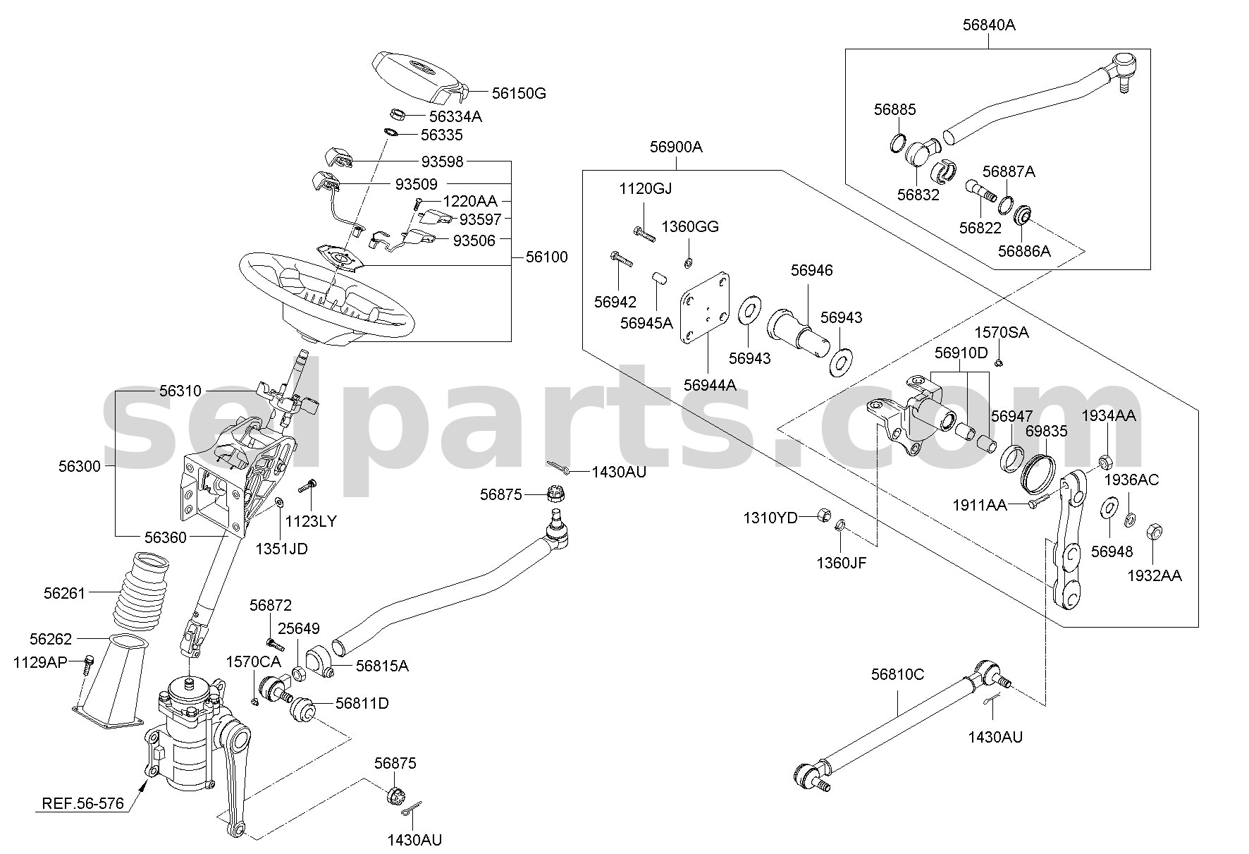 Genuine ADJUSTER for Kia Sportage #582532P100