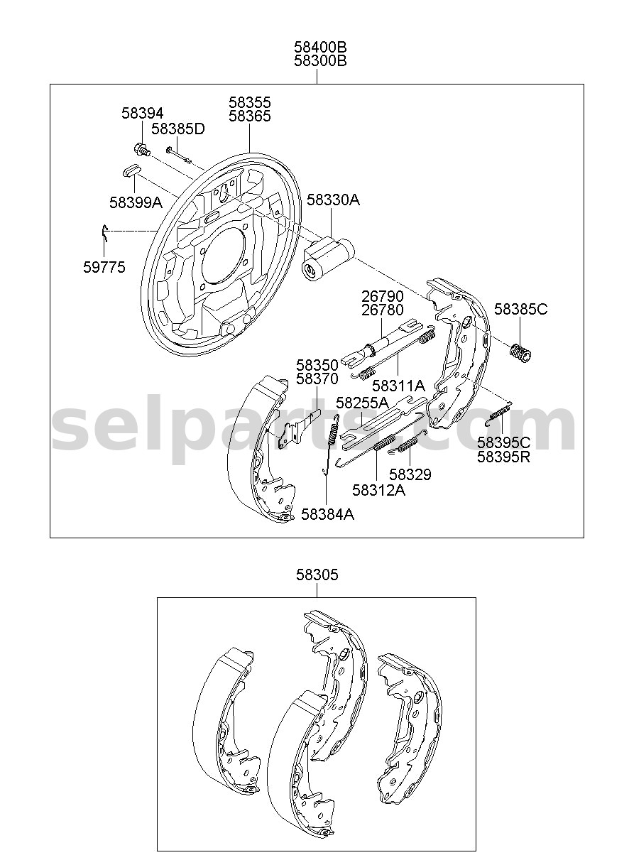 Genuine PLATE ASSY-REAR BRAKE BACK,LH for Hyundai Grand Starex #583554H000