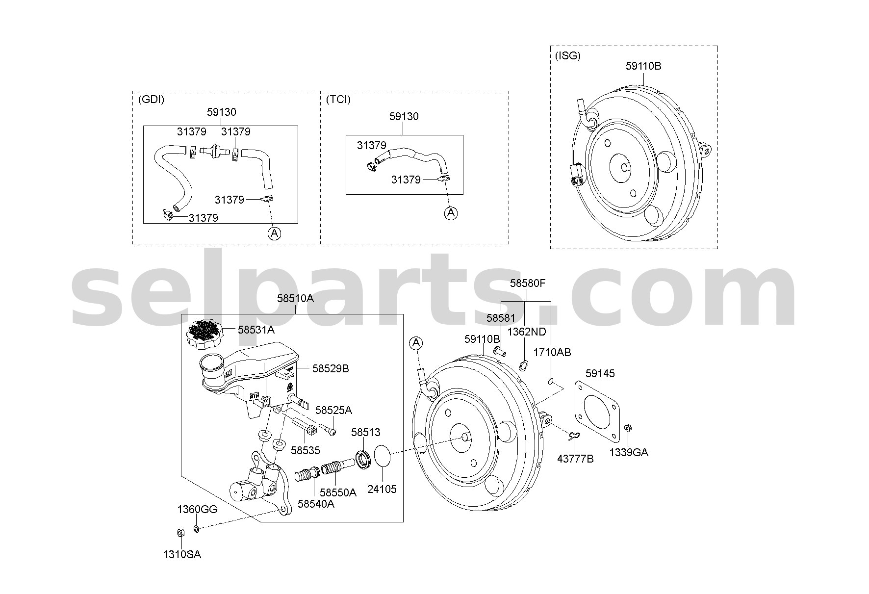 Genuine PISTON ASSY-SECONDARY for Hyundai Grand Starex #585404D100