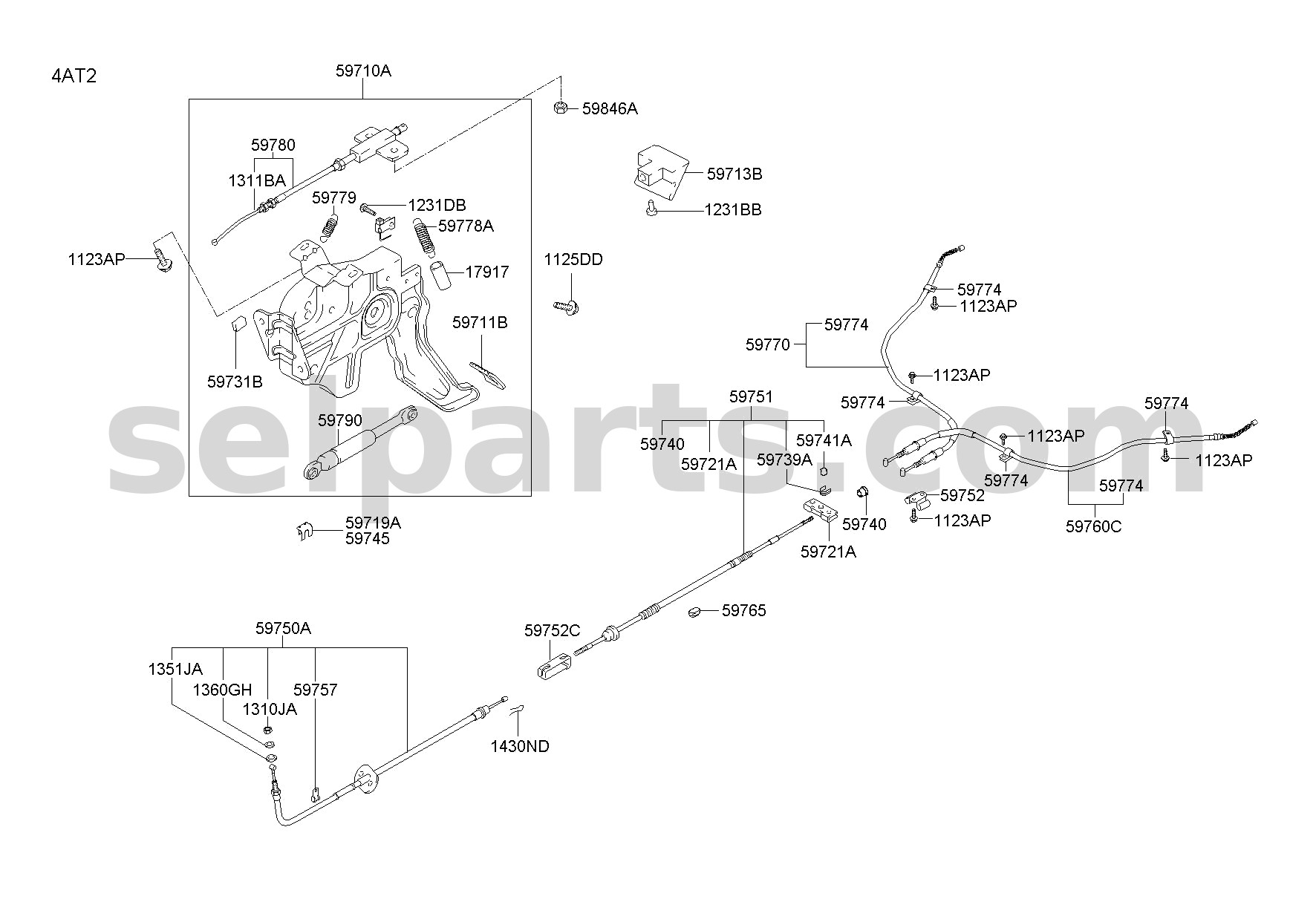 Genuine LATCH ASSY-REAR DOOR,LH for Kia K5 #81410L2010