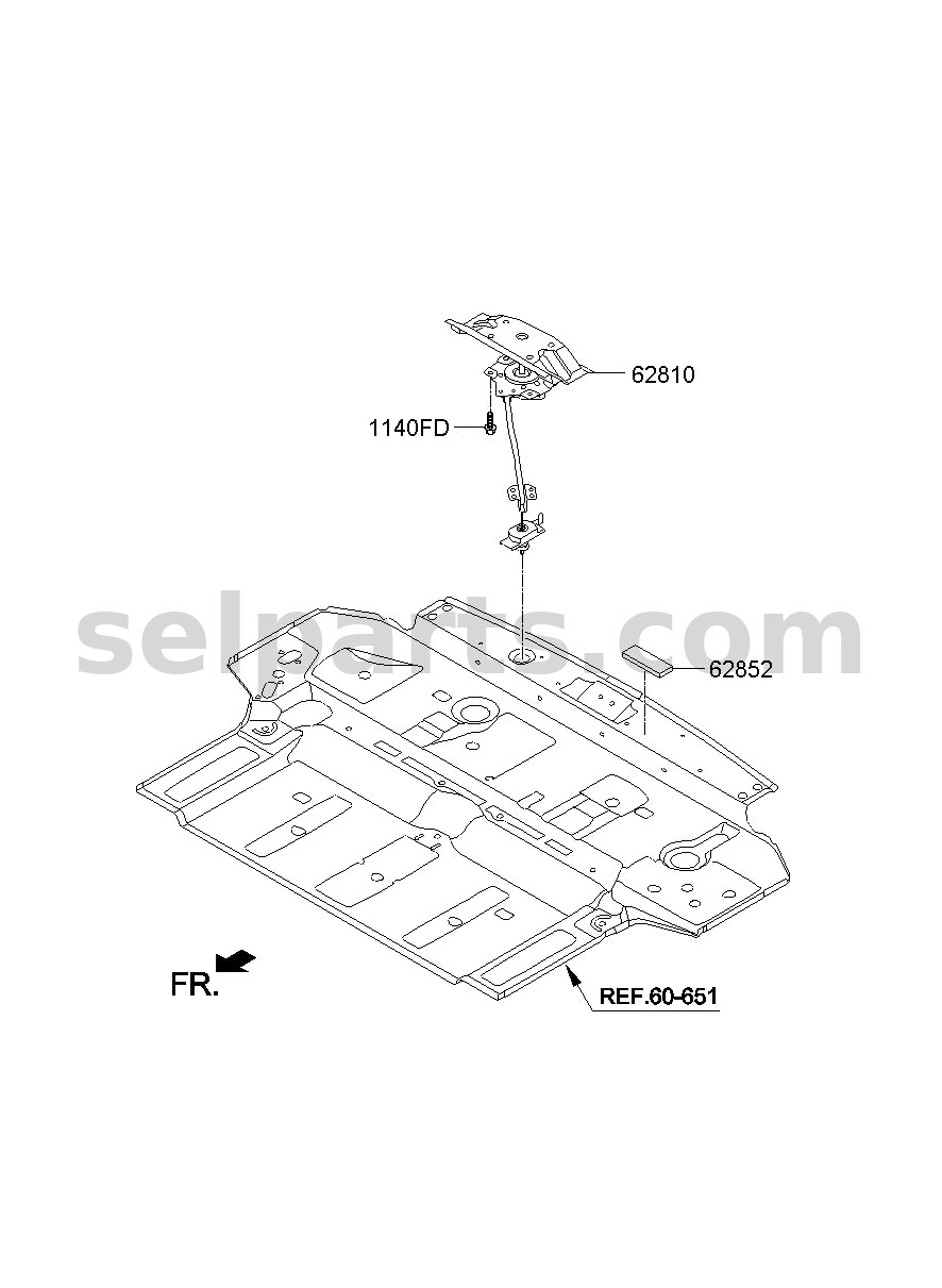 Genuine CARRIER ASSY - SPARE WHEEL for Kia MOHAVE 16 (2016-2019) #628002J000